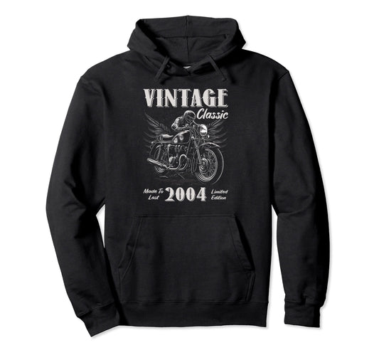 2004 Birthday Motorcycle Hoodie - Novelty Apparel for Adults - T-Shirt, Sweatshirt, Hoodie
