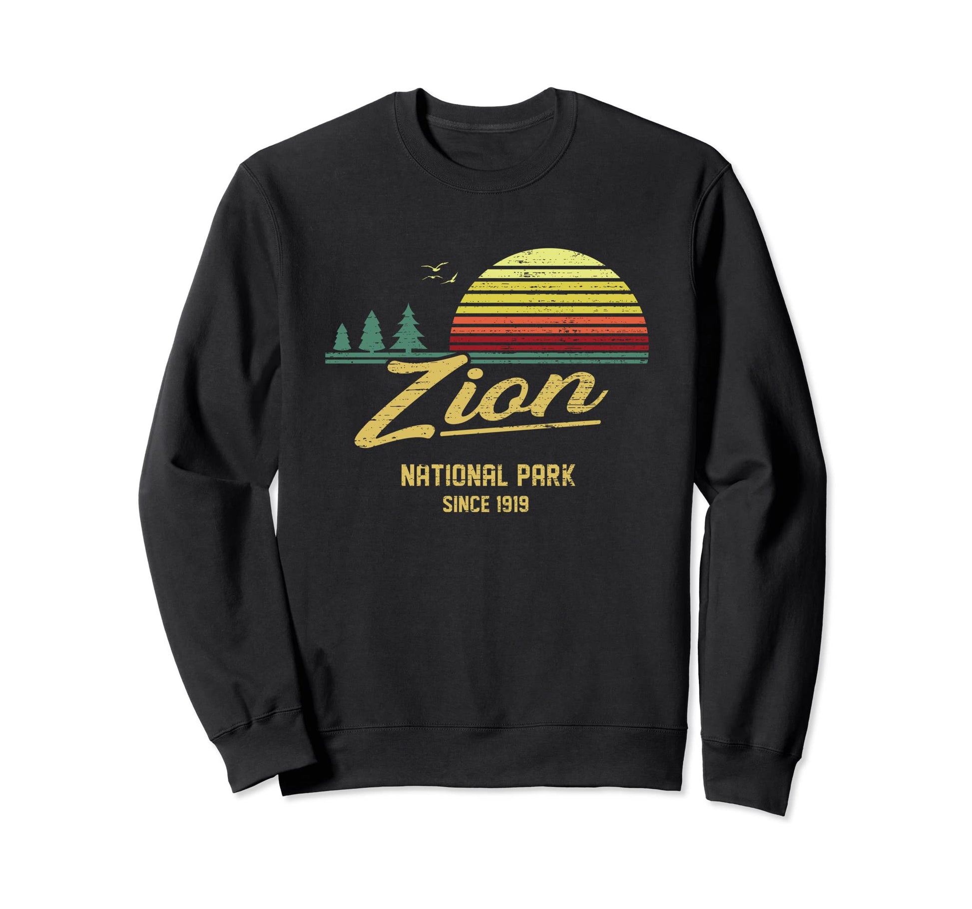 Zion 1919 Est National Park Sweatshirt - Aesthetic Graphic for Adults - T-Shirt, Sweatshirt, Hoodie