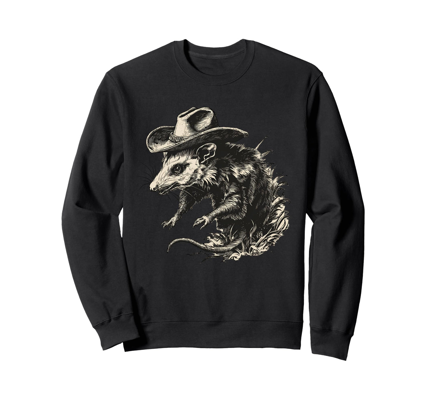 Opossum Cowboy Rodeo Cowgirl Possum Sweatshirt - Custom Art Print Unisex - T-Shirt, Sweatshirt, Hoodie