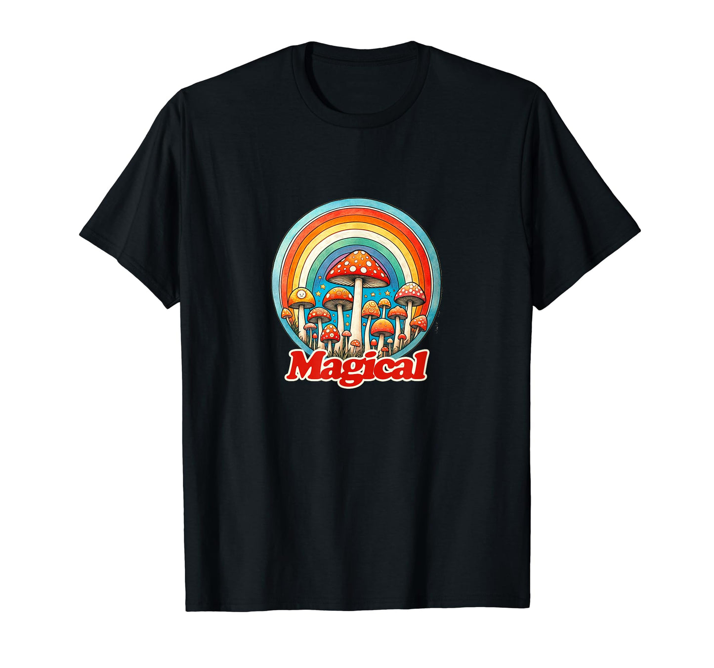 Fungi Fun Mushrooms Are Rainbow Mushroom T-Shirt - Minimalist Print Unisex - T-Shirt, Sweatshirt, Hoodie