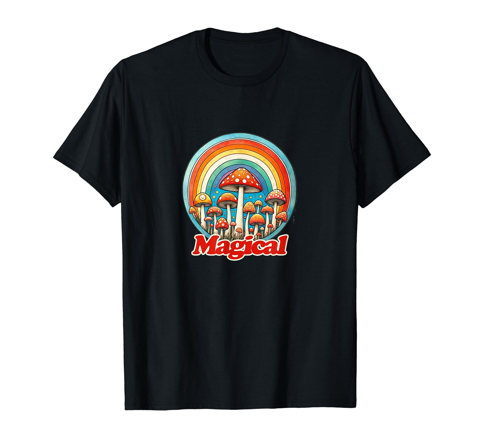 Fungi Fun Mushrooms Are Rainbow Mushroom T-Shirt - Minimalist Print Unisex - T-Shirt, Sweatshirt, Hoodie