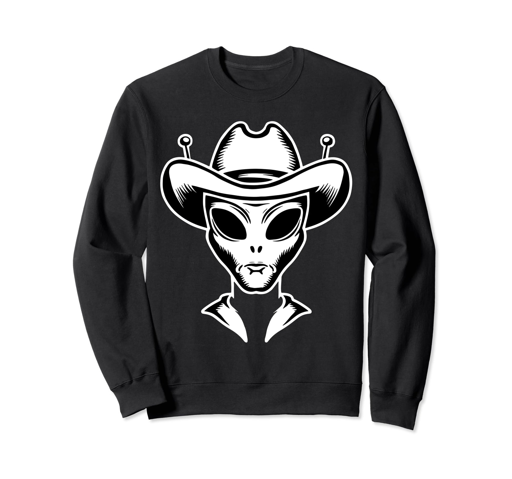 Alien Alien Cowboy Hat Sweatshirt - Fun Novelty Design for Adults - T-Shirt, Sweatshirt, Hoodie
