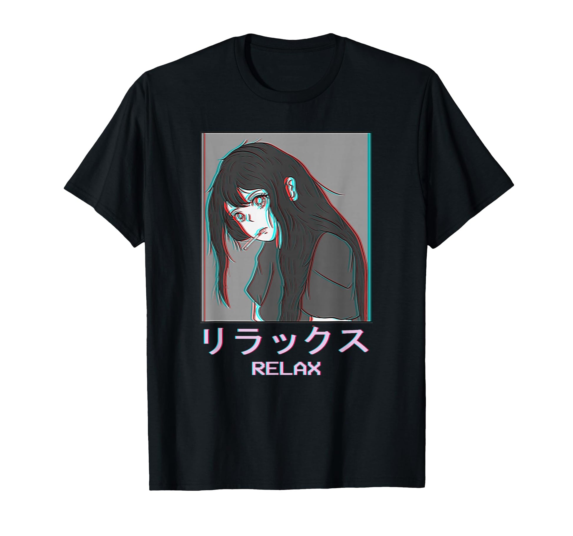 Sad Anime Relax Waifu Japanese T-Shirt - Trendy Graphic Men Women - T-Shirt, Sweatshirt, Hoodie