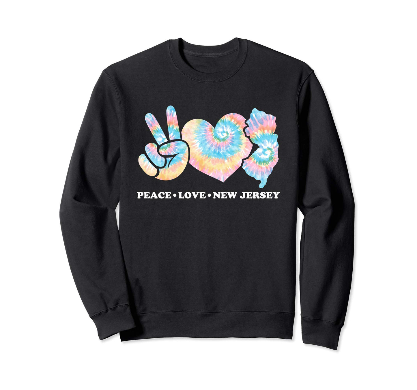 Tie Dye New Jersey Hippie Co Sweatshirt - Trendy Graphic Men Women - T-Shirt, Sweatshirt, Hoodie