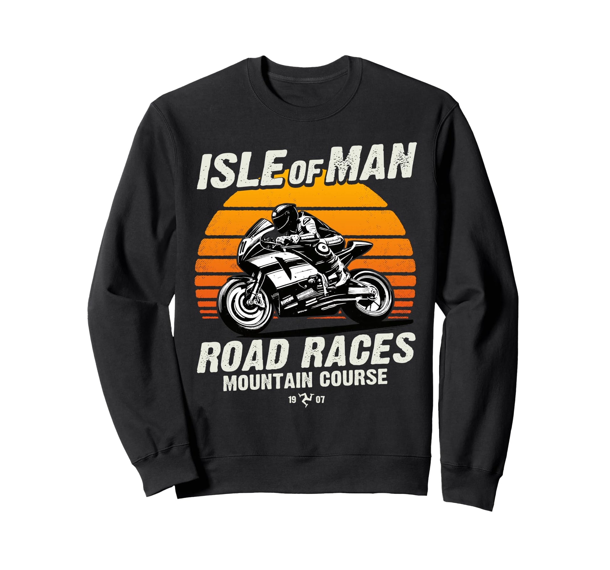 Isle Motorcycle Races Motorbike Sweatshirt - Fun Novelty Design for Adults - T-Shirt, Sweatshirt, Hoodie