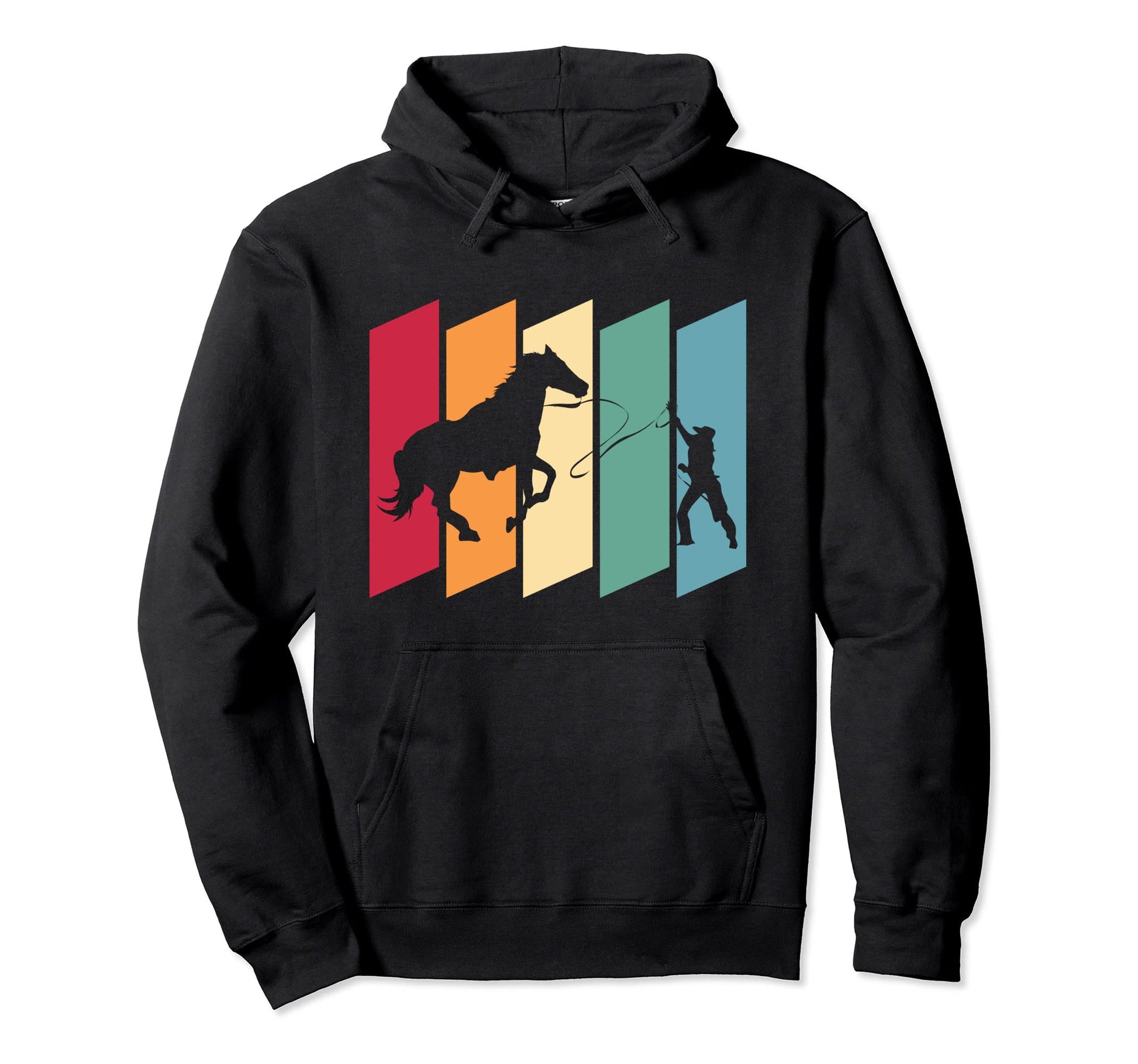 Western Country Horseback Riding Hoodie - Minimalist Print for Adults - T-Shirt, Sweatshirt, Hoodie