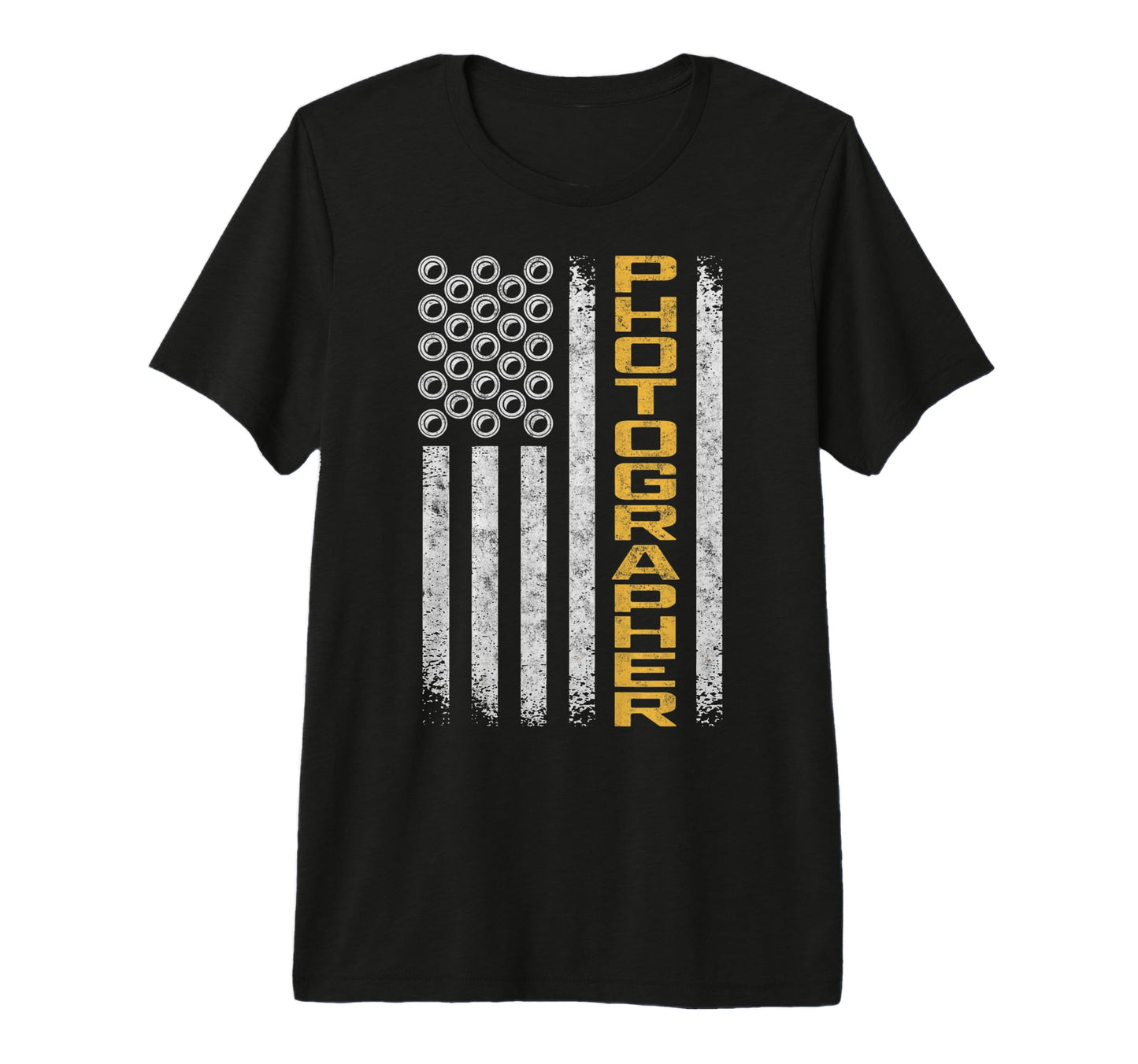 Us Flag Photo Camera Photographer T-Shirt - Fun Novelty Design Men Women - T-Shirt, Sweatshirt, Hoodie
