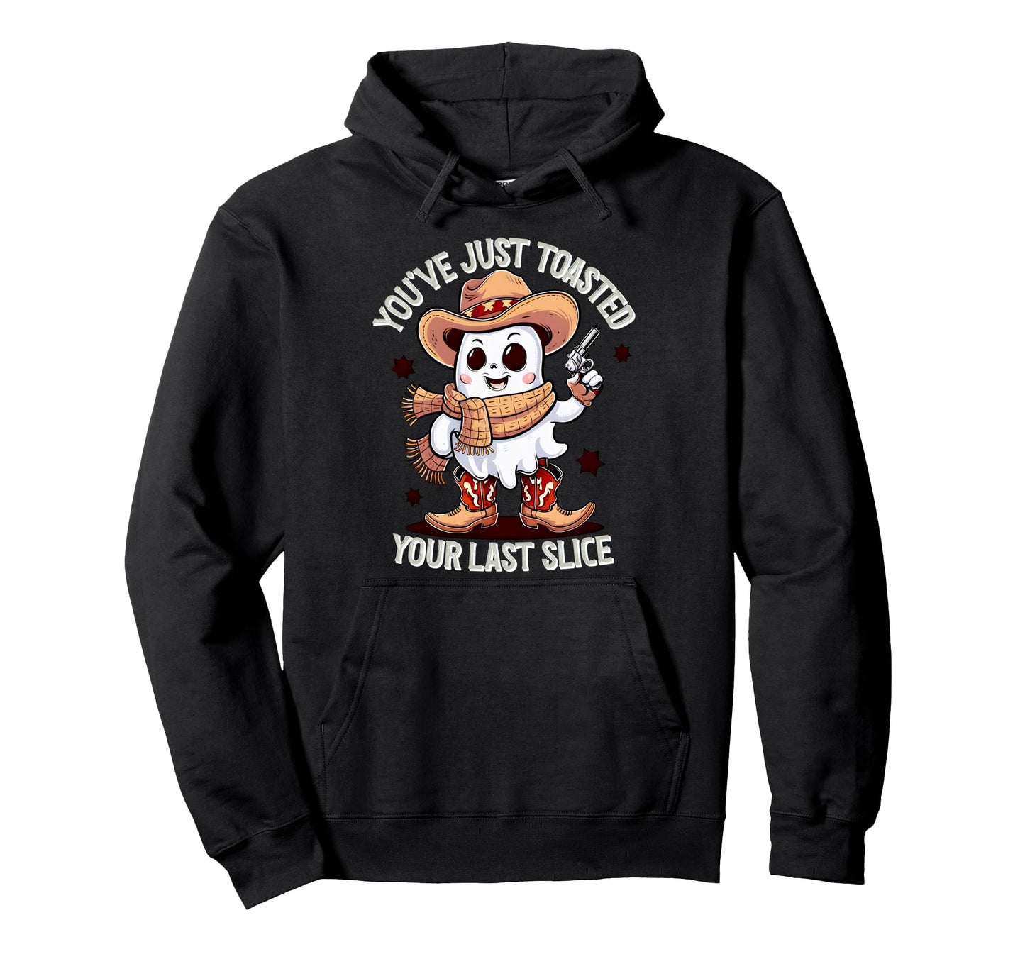 Funny Ghost Cowboy Western Halloween Hoodie - Trendy Graphic for Adults - T-Shirt, Sweatshirt, Hoodie