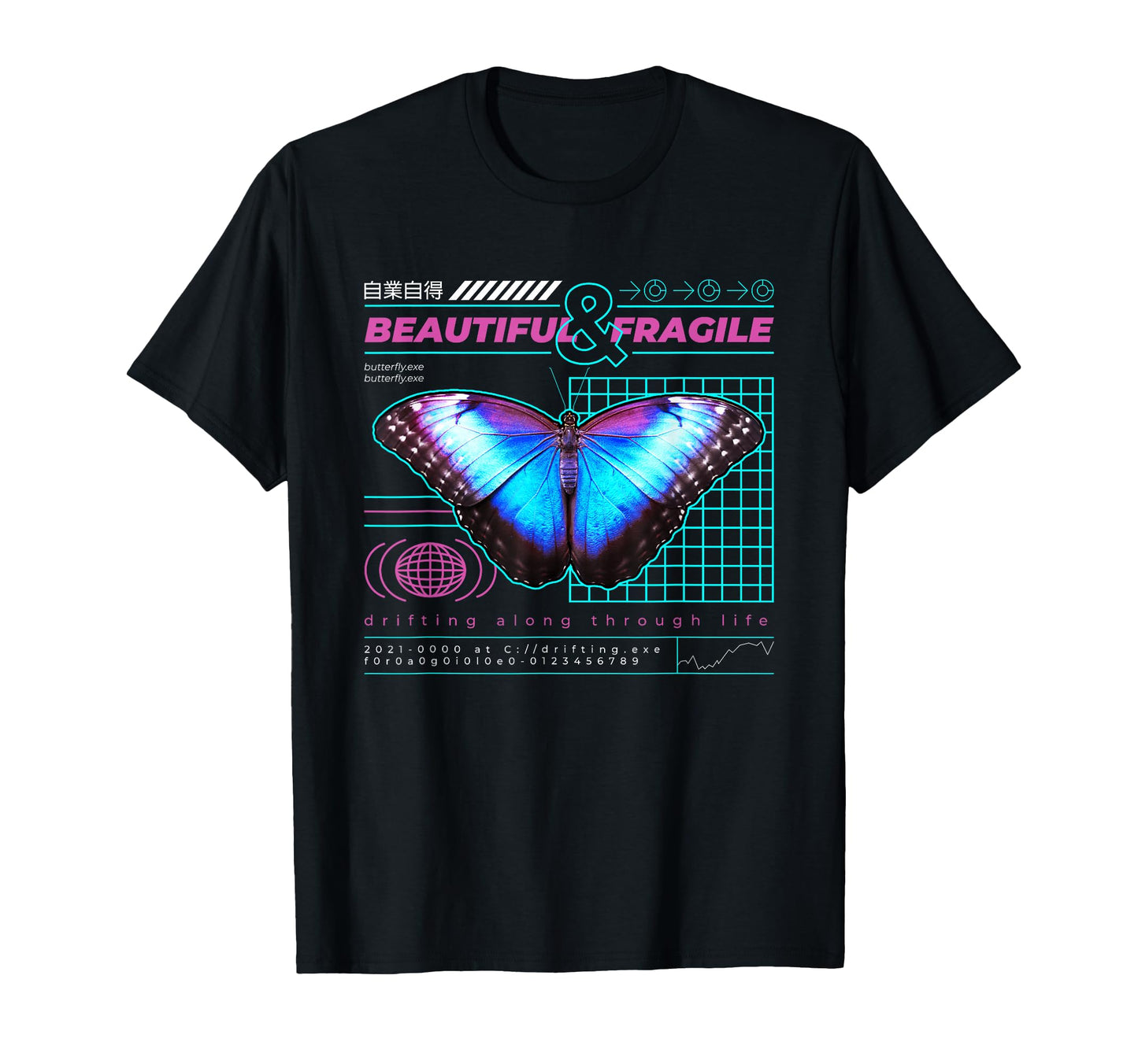 Beautiful And Fragile Butterfly T-Shirt - Minimalist Print Men Women - T-Shirt, Sweatshirt, Hoodie