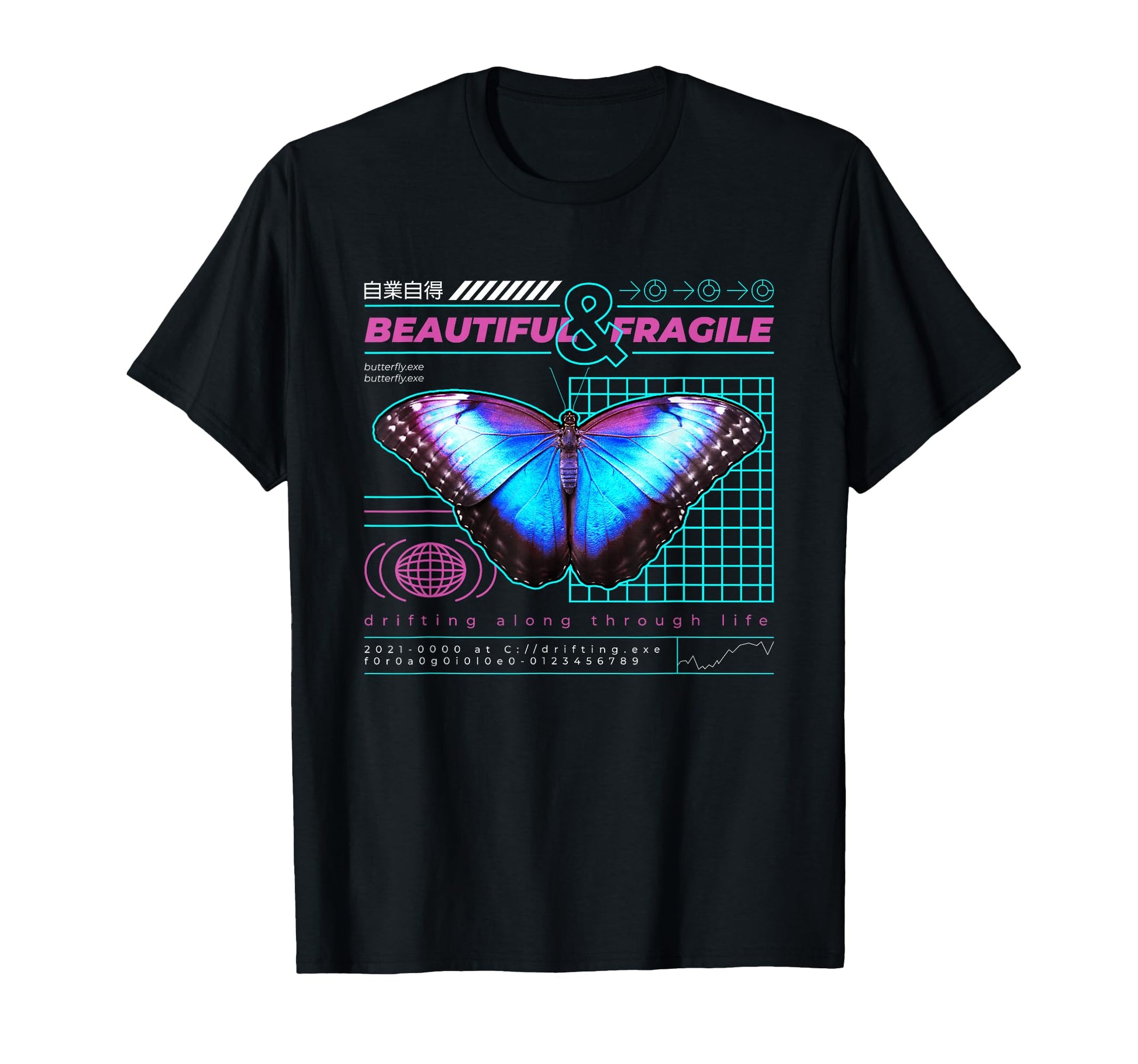 Beautiful And Fragile Butterfly T-Shirt - Minimalist Print Men Women - T-Shirt, Sweatshirt, Hoodie