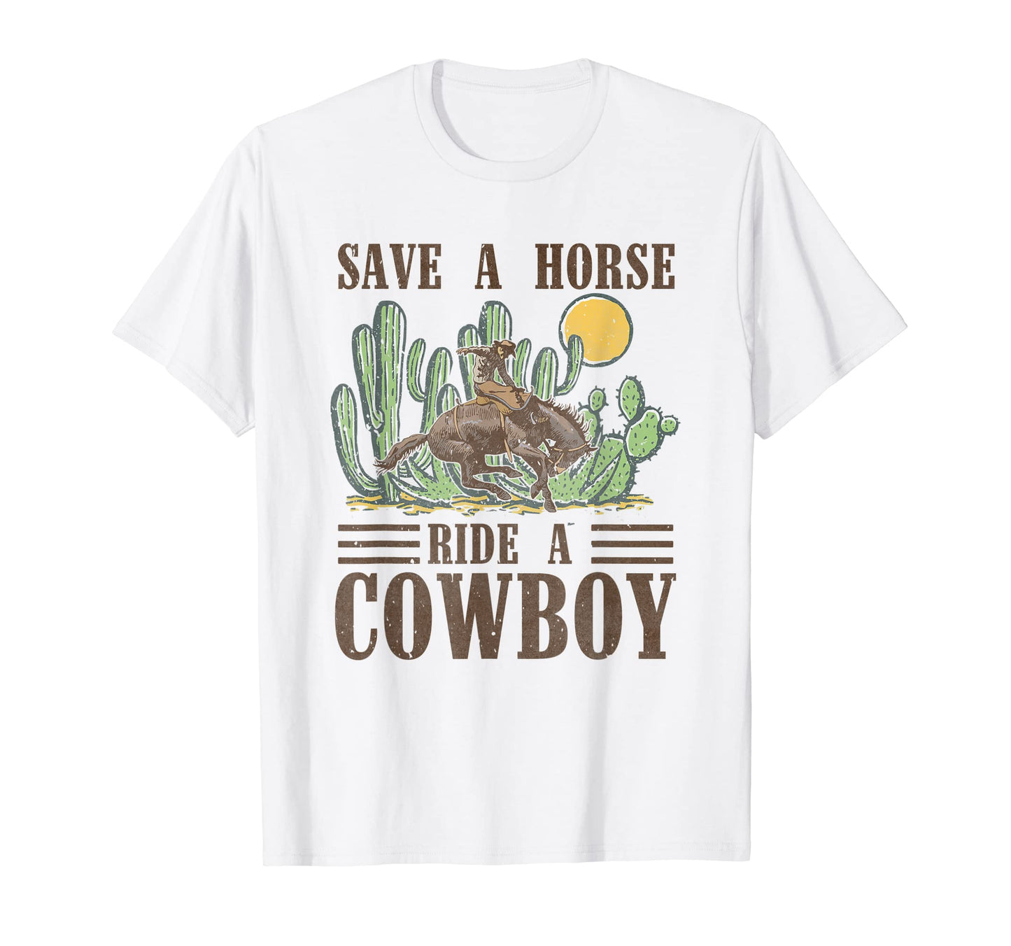 Save Horse Ride Cowboy Western T-Shirt - Custom Art Print Men Women - T-Shirt, Sweatshirt, Hoodie
