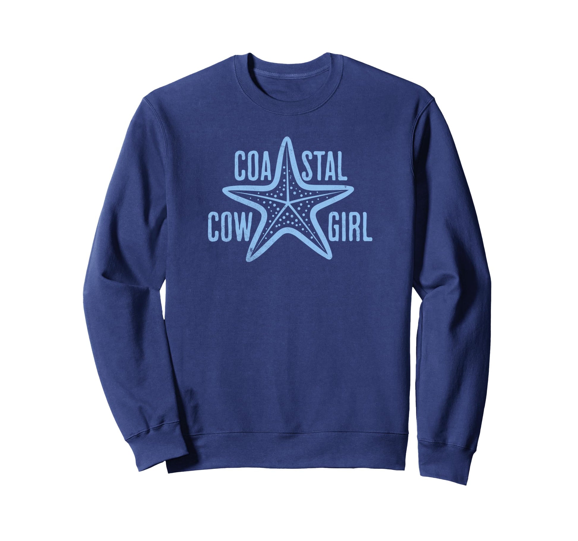 Coastal Cowgirl Starfish Western Sweatshirt - Custom Art Print Men Women - T-Shirt, Sweatshirt, Hoodie