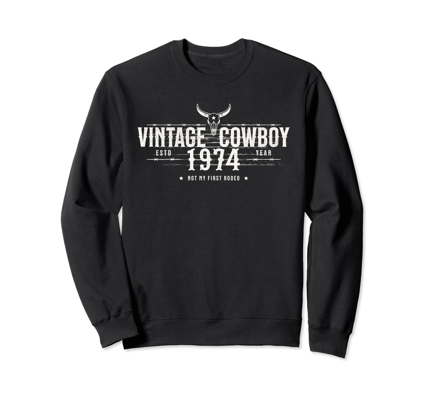 Birthday 2024 50Th Birthday Western Sweatshirt - Trendy Graphic Unisex - T-Shirt, Sweatshirt, Hoodie
