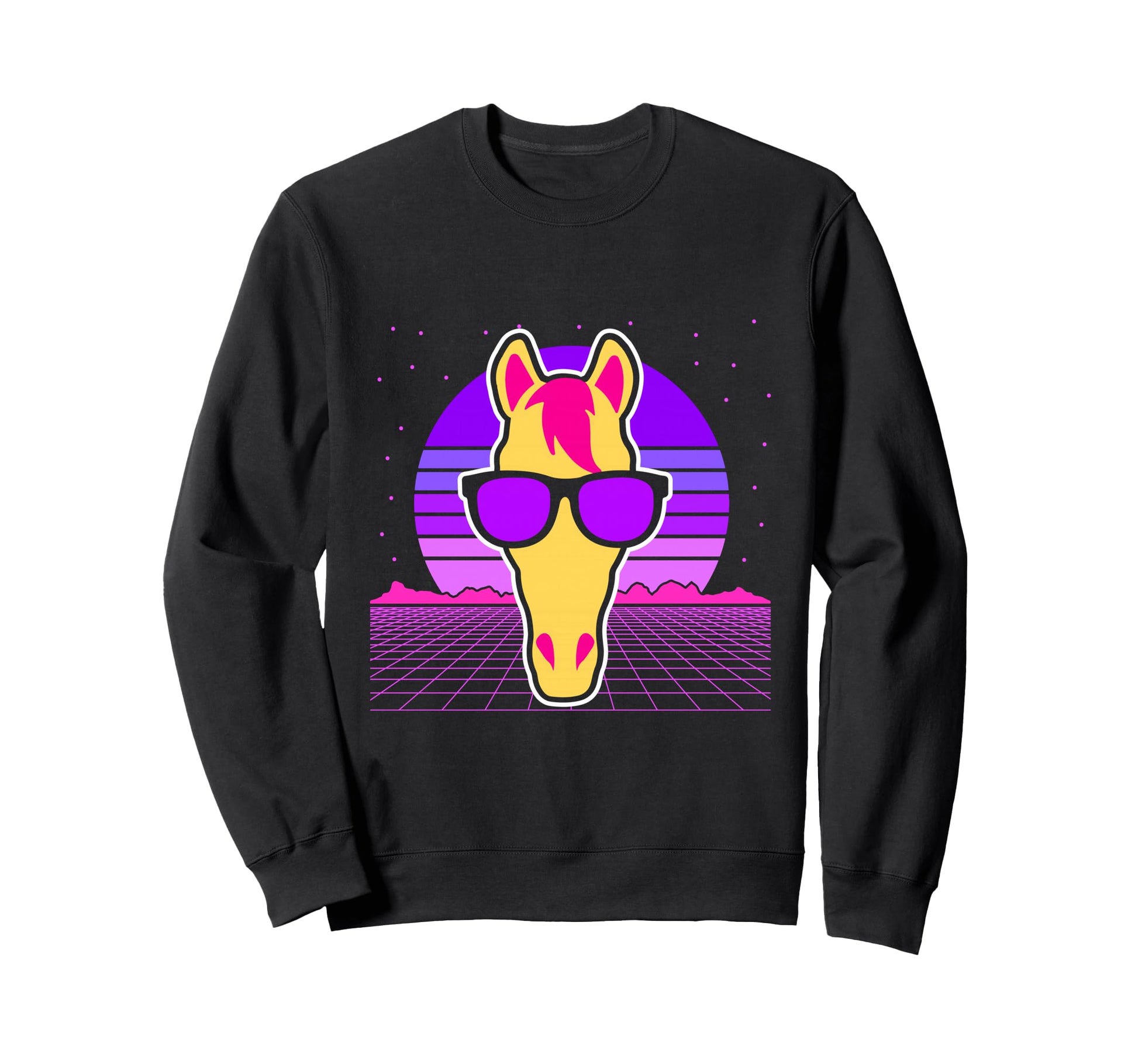 Aesthetic Vaporwave Outfits Horse Sweatshirt - Streetwear Style Men Women - T-Shirt, Sweatshirt, Hoodie