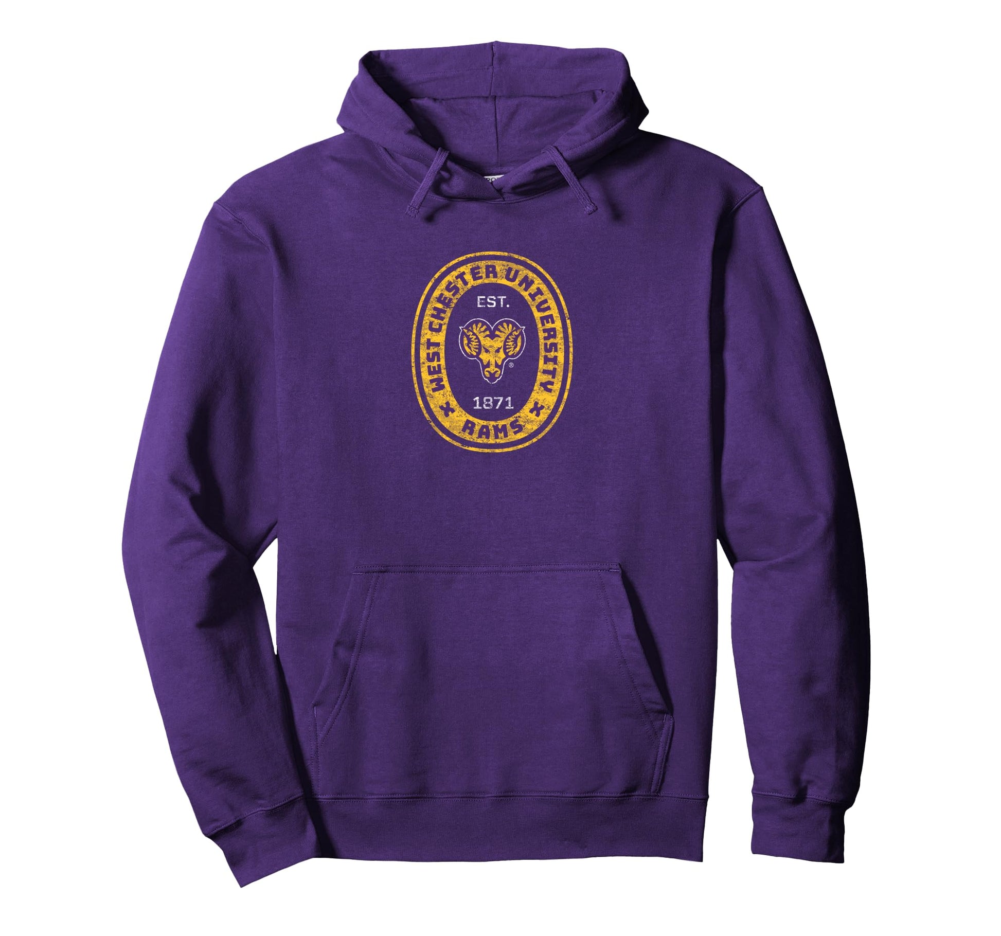 West Chester University Golden Rams Crest Hoodie - Custom Art Print Unisex - T-Shirt, Sweatshirt, Hoodie