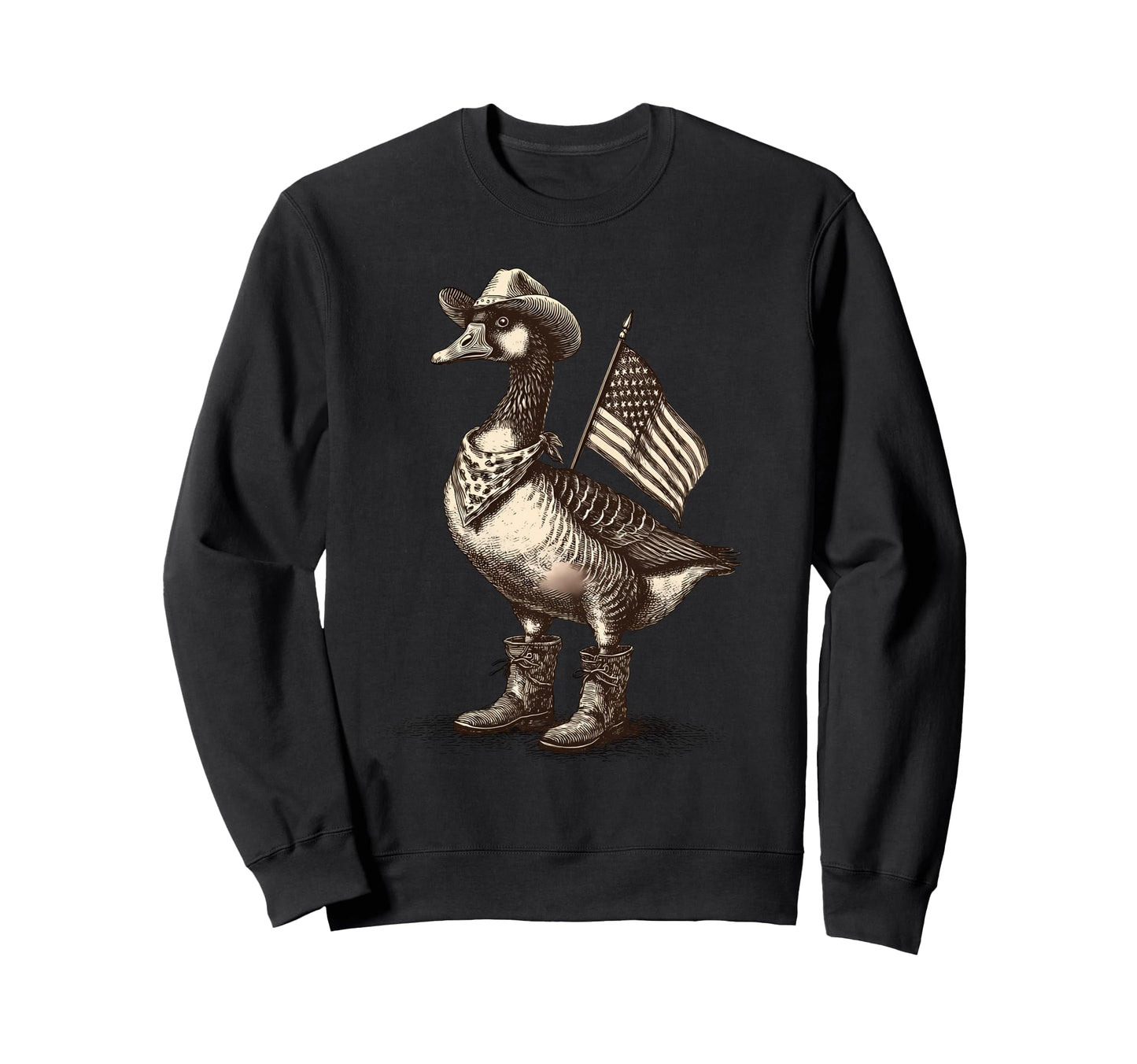 Country Cowboy Goose Rodeo Sweatshirt - Aesthetic Graphic for Adults - T-Shirt, Sweatshirt, Hoodie
