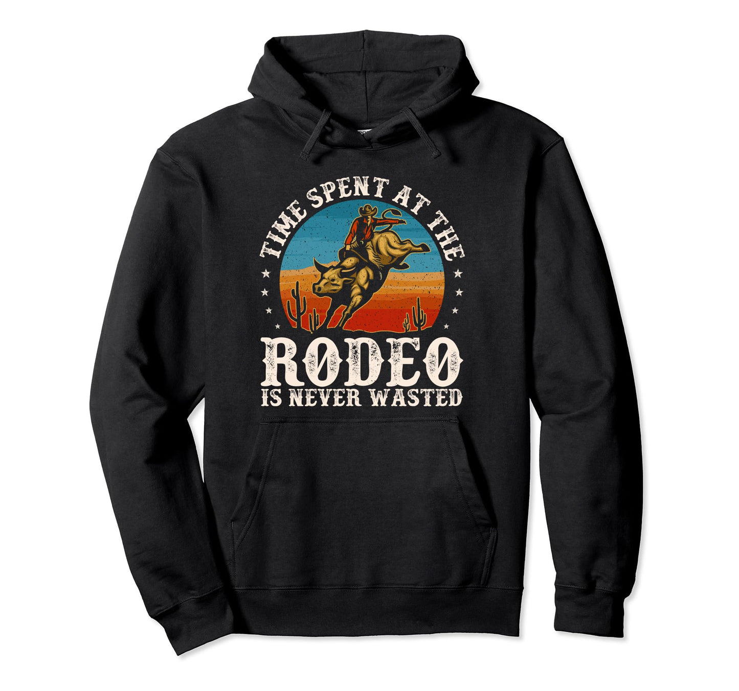 Time Spent Rodeo Bull Riding Hoodie - Casual Everyday Wear Men Women - T-Shirt, Sweatshirt, Hoodie