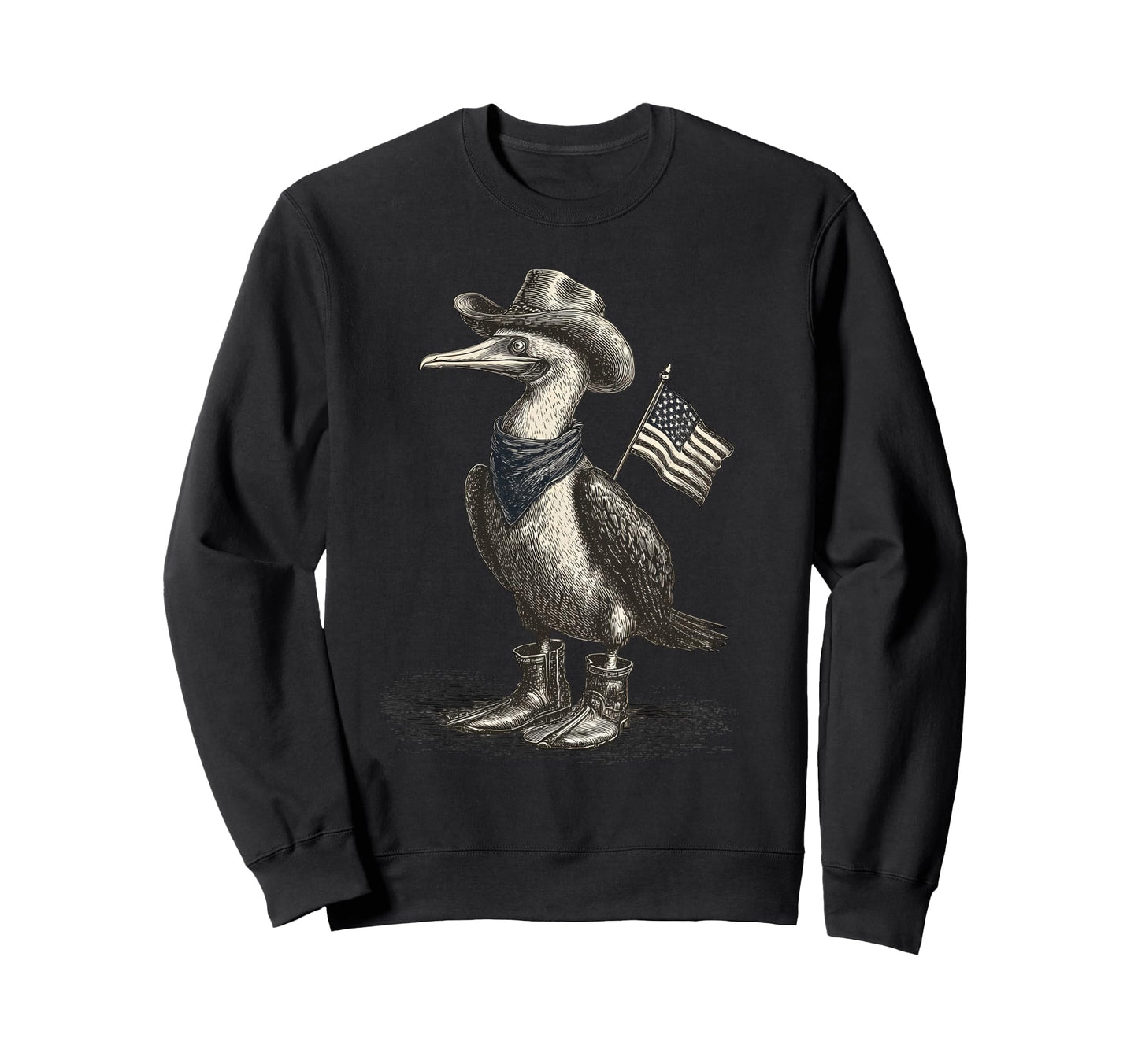 Blue Footed Booby Cowboy Cowgirl Sweatshirt - Trendy Graphic Men Women - T-Shirt, Sweatshirt, Hoodie