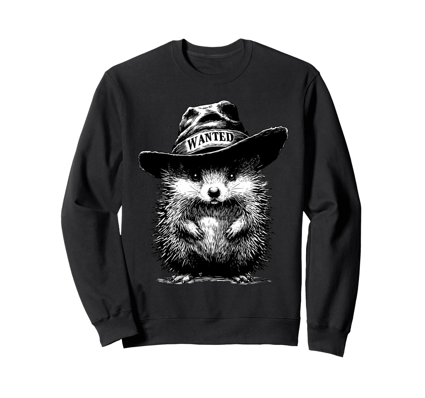 Country Cowboy Hedgehog Rodeo Sweatshirt - Graphic Print for Adults - T-Shirt, Sweatshirt, Hoodie