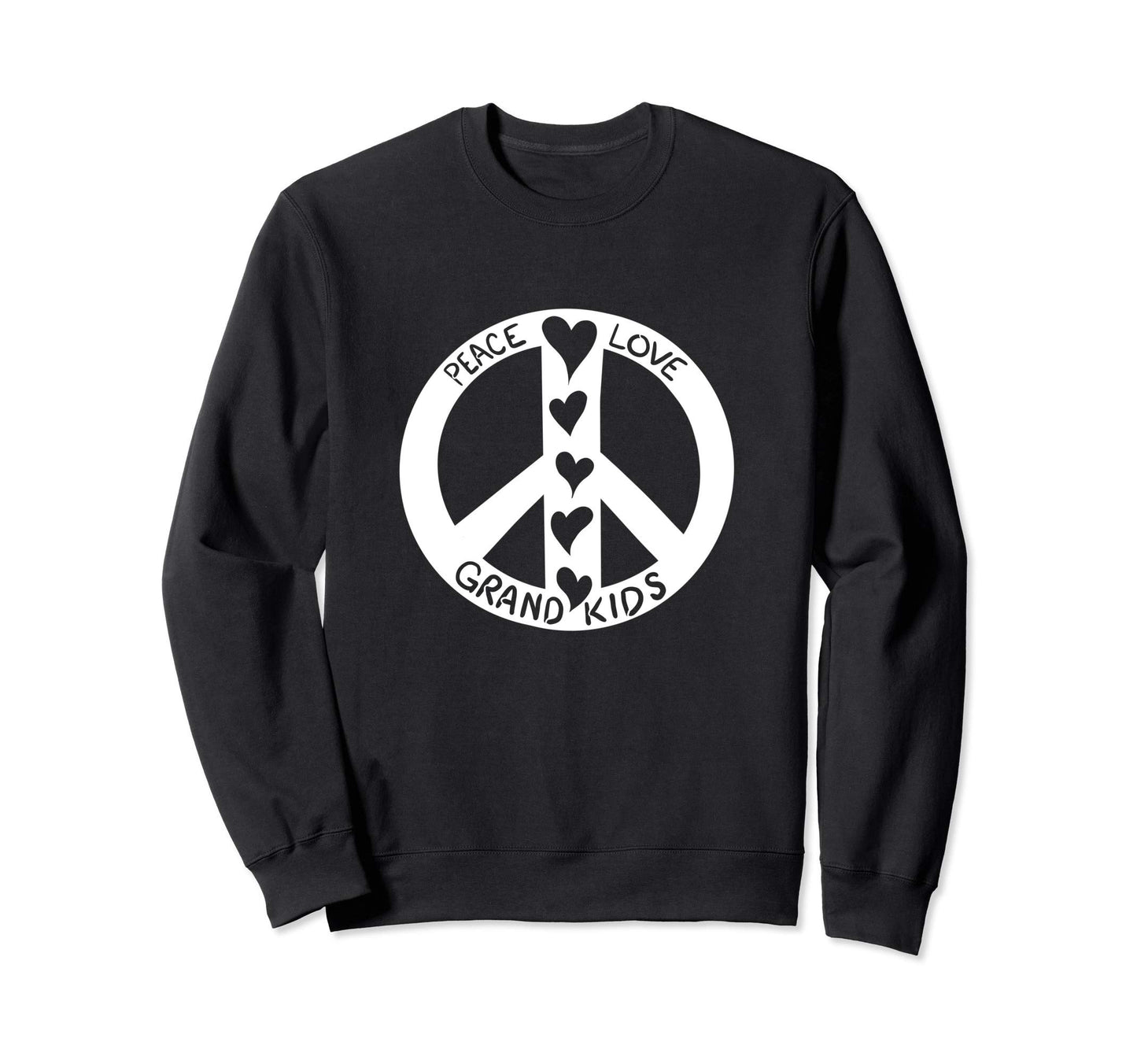 Peace Love Grandkids Fun Peace Sign Sweatshirt - Graphic Print Unisex - T-Shirt, Sweatshirt, Hoodie