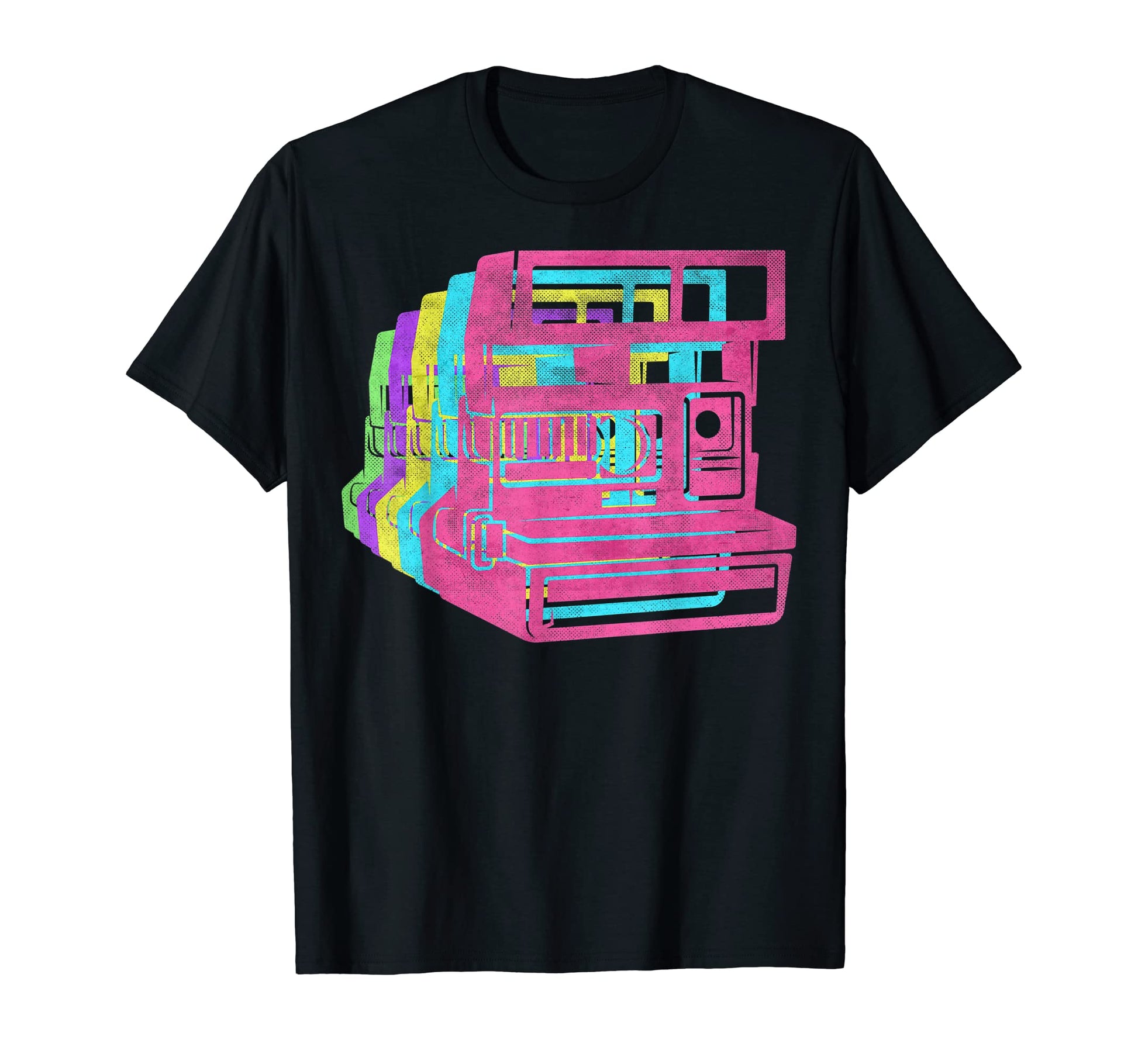 Camera 80S Colors 1980S T-Shirt - Fun Novelty Design for Adults - T-Shirt, Sweatshirt, Hoodie