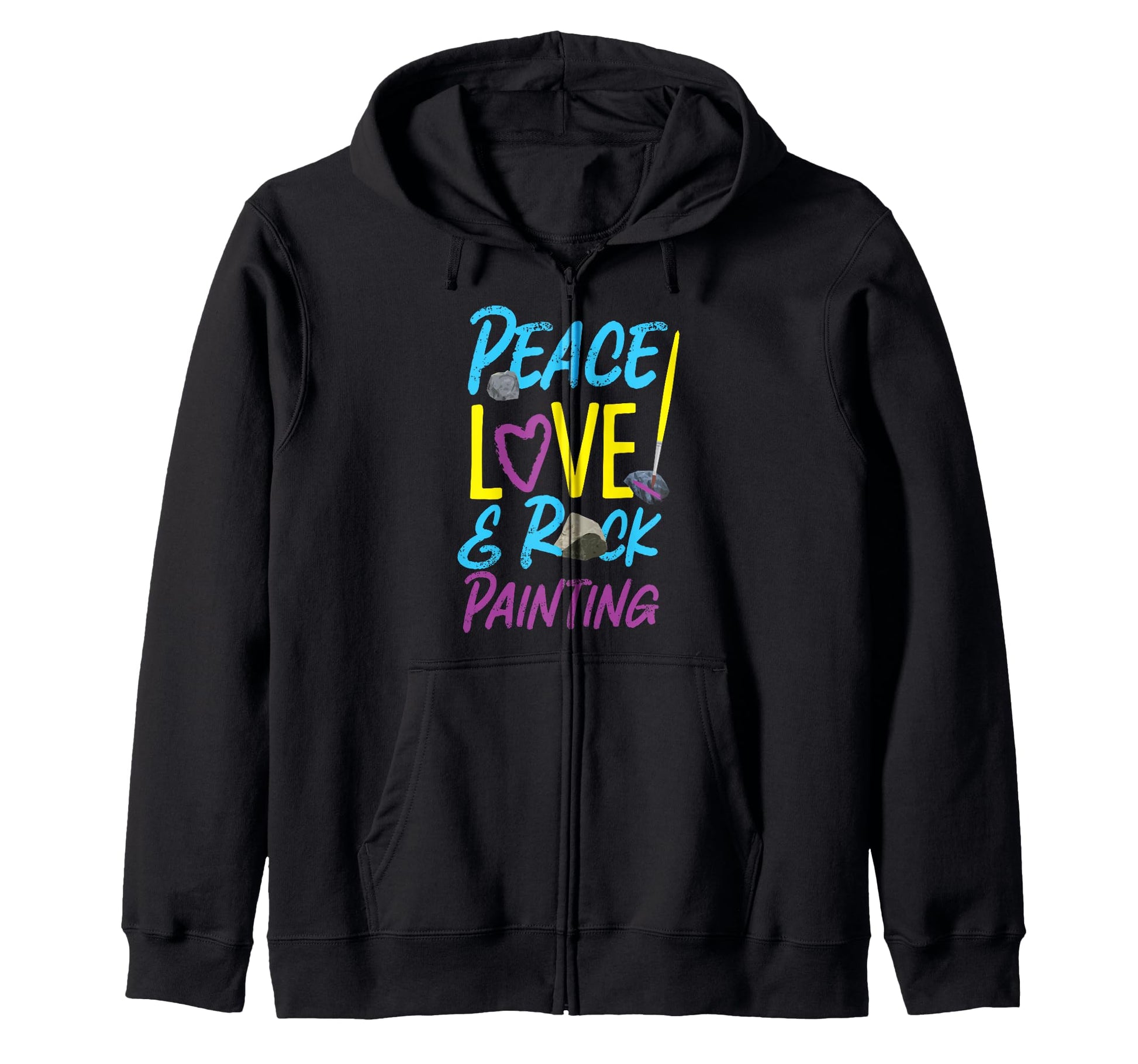 Rock Painting Designs Artists And Sweatshirt - Trendy Graphic for Adults - T-Shirt, Sweatshirt, Hoodie