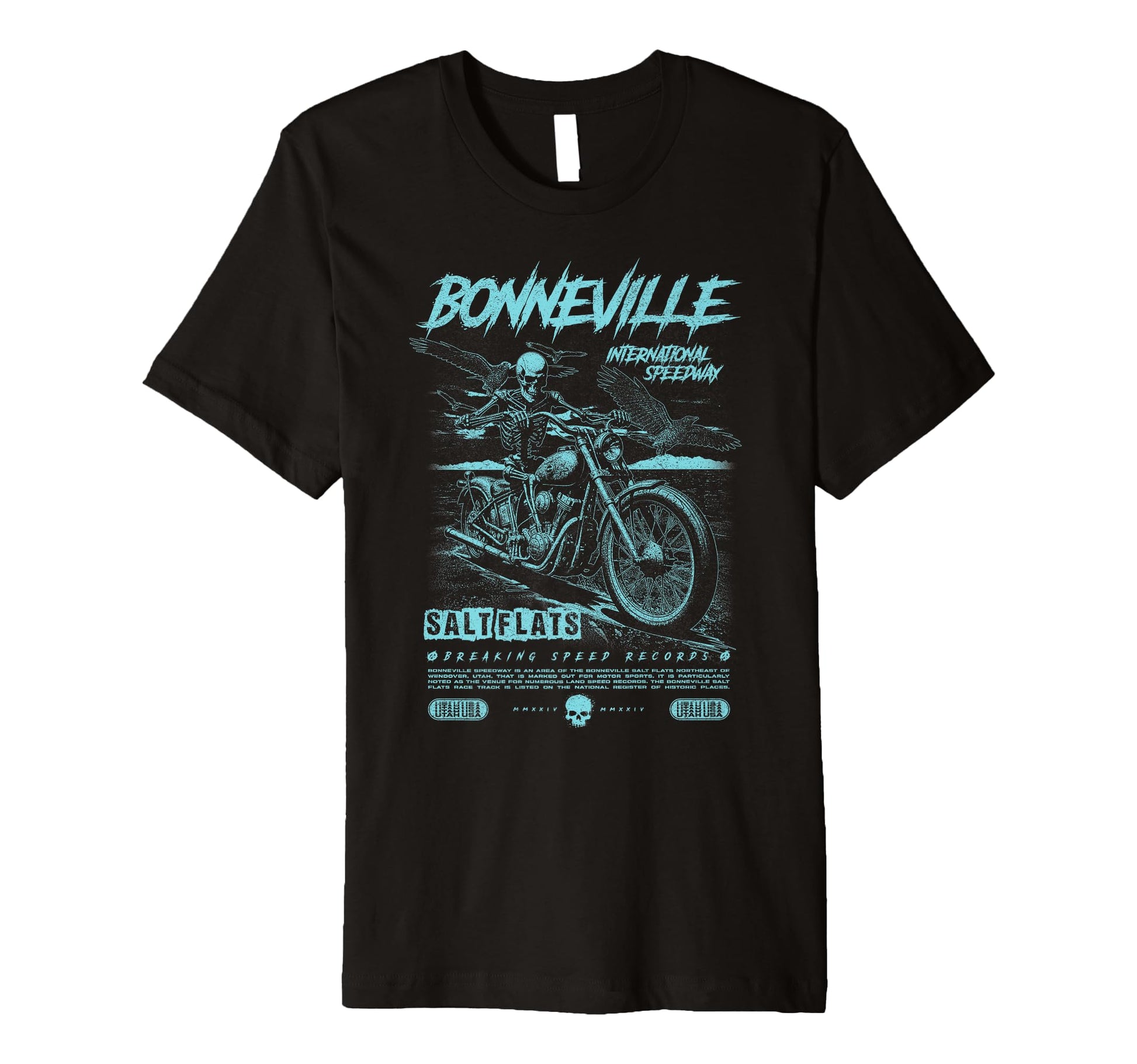 Bonneville Salt Flats Motorcycle T-Shirt - Novelty Apparel for Adults - T-Shirt, Sweatshirt, Hoodie