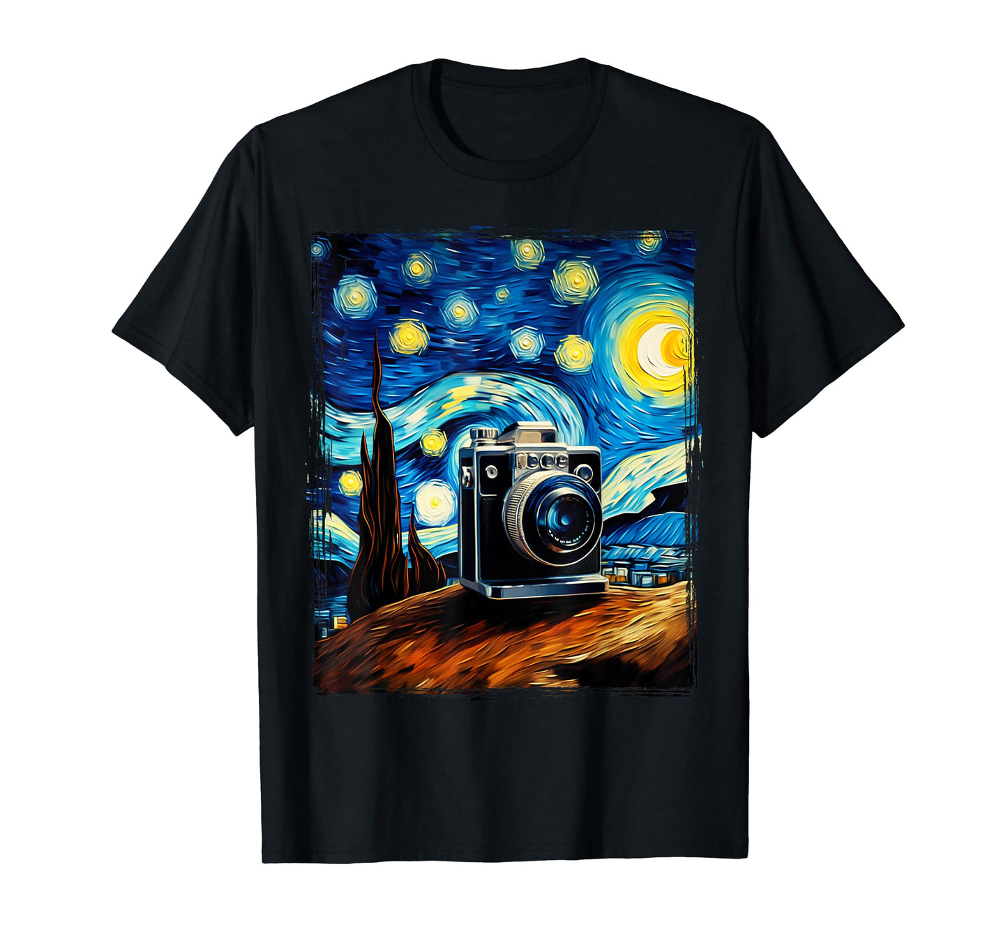 Photographer Art Van Gogh Dslr T-Shirt - Casual Everyday Wear for Adults - T-Shirt, Sweatshirt, Hoodie