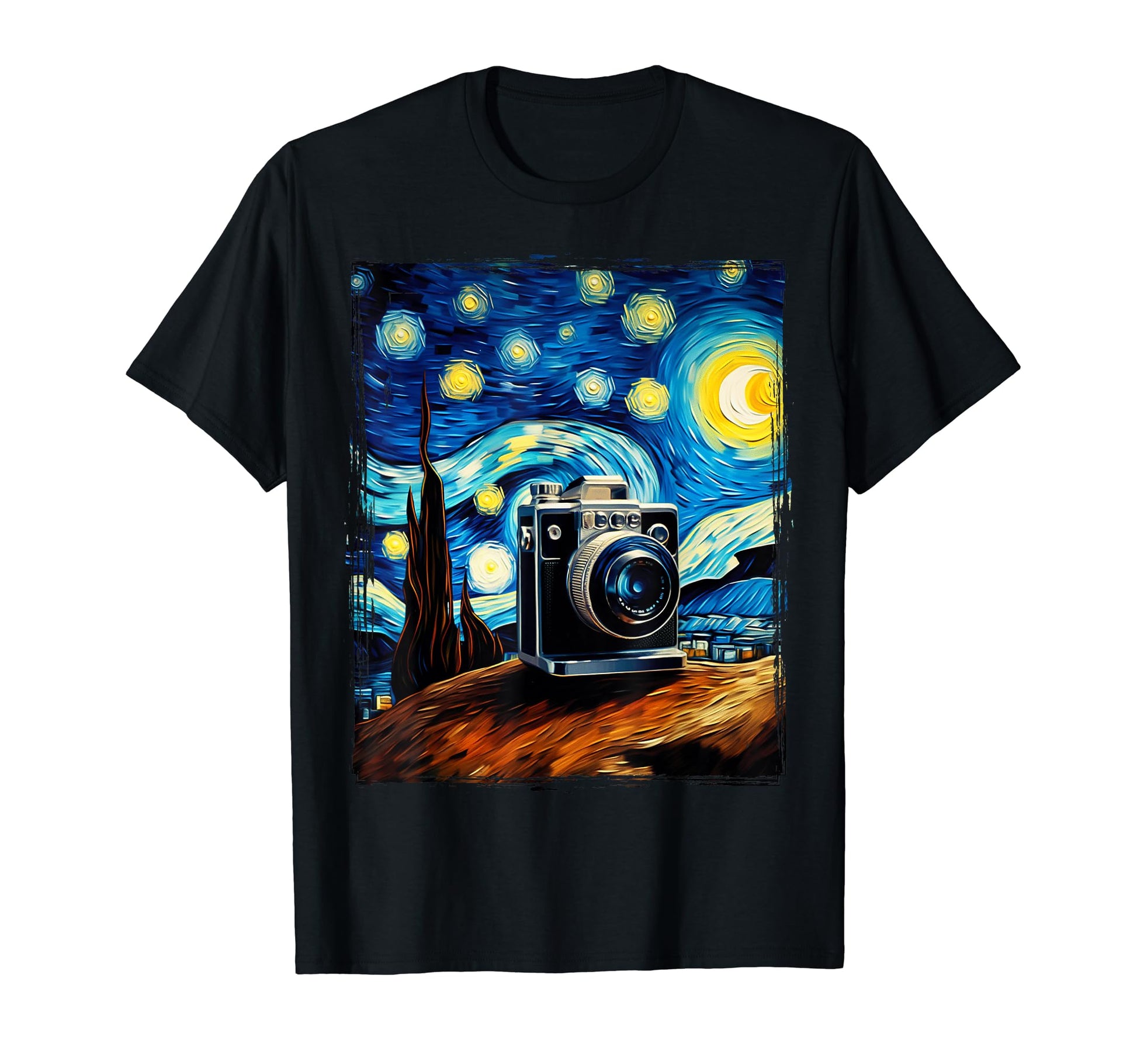 Photographer Art Van Gogh Dslr T-Shirt - Casual Everyday Wear for Adults - T-Shirt, Sweatshirt, Hoodie