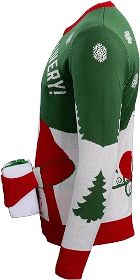 Special Delivery Santa Claus3D Gift Ugly Christmas Sweater - Holiday Gift product image 2