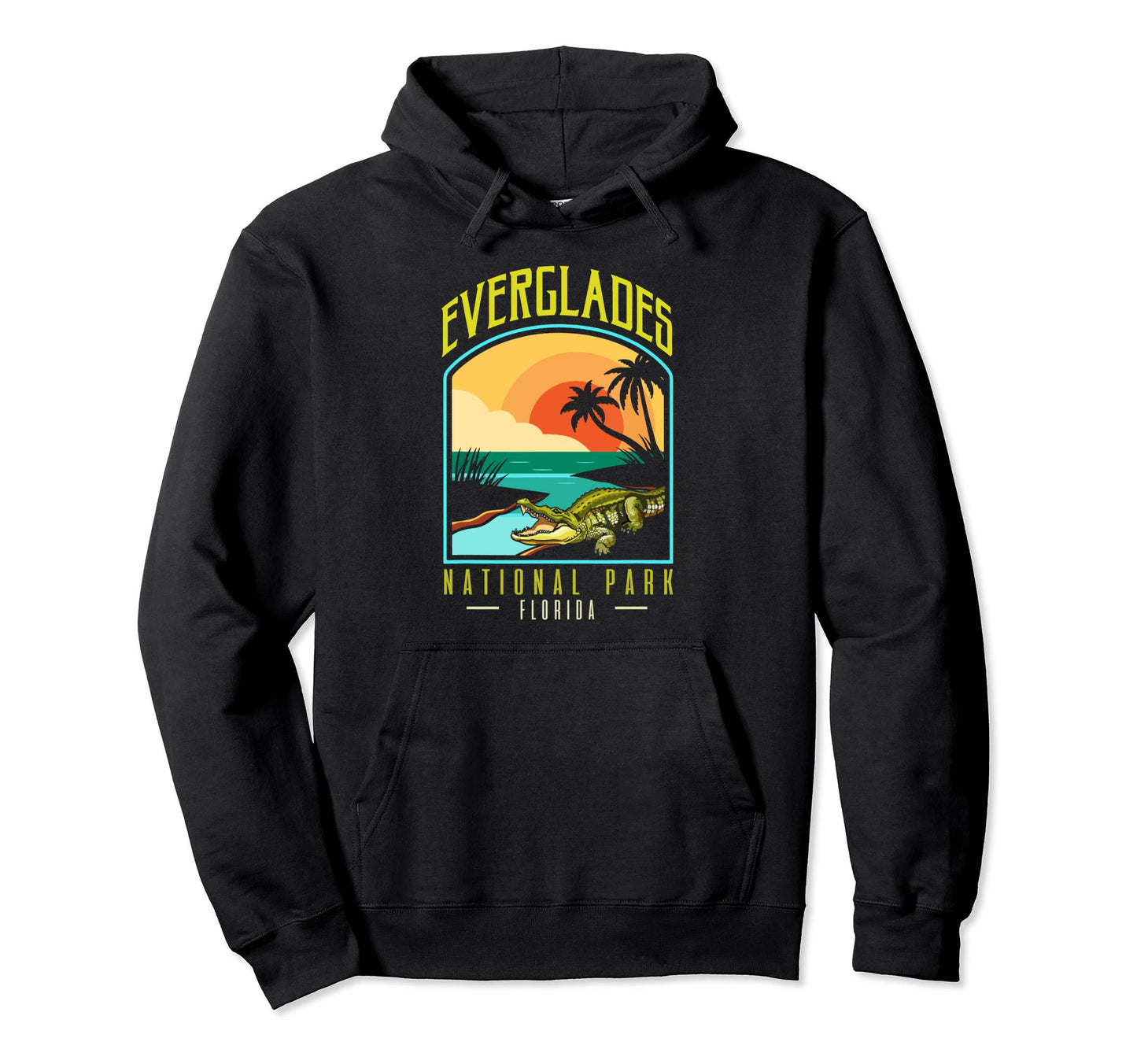 Everglades National Park Us Crocodile Hoodie - Novelty Apparel for Adults - T-Shirt, Sweatshirt, Hoodie