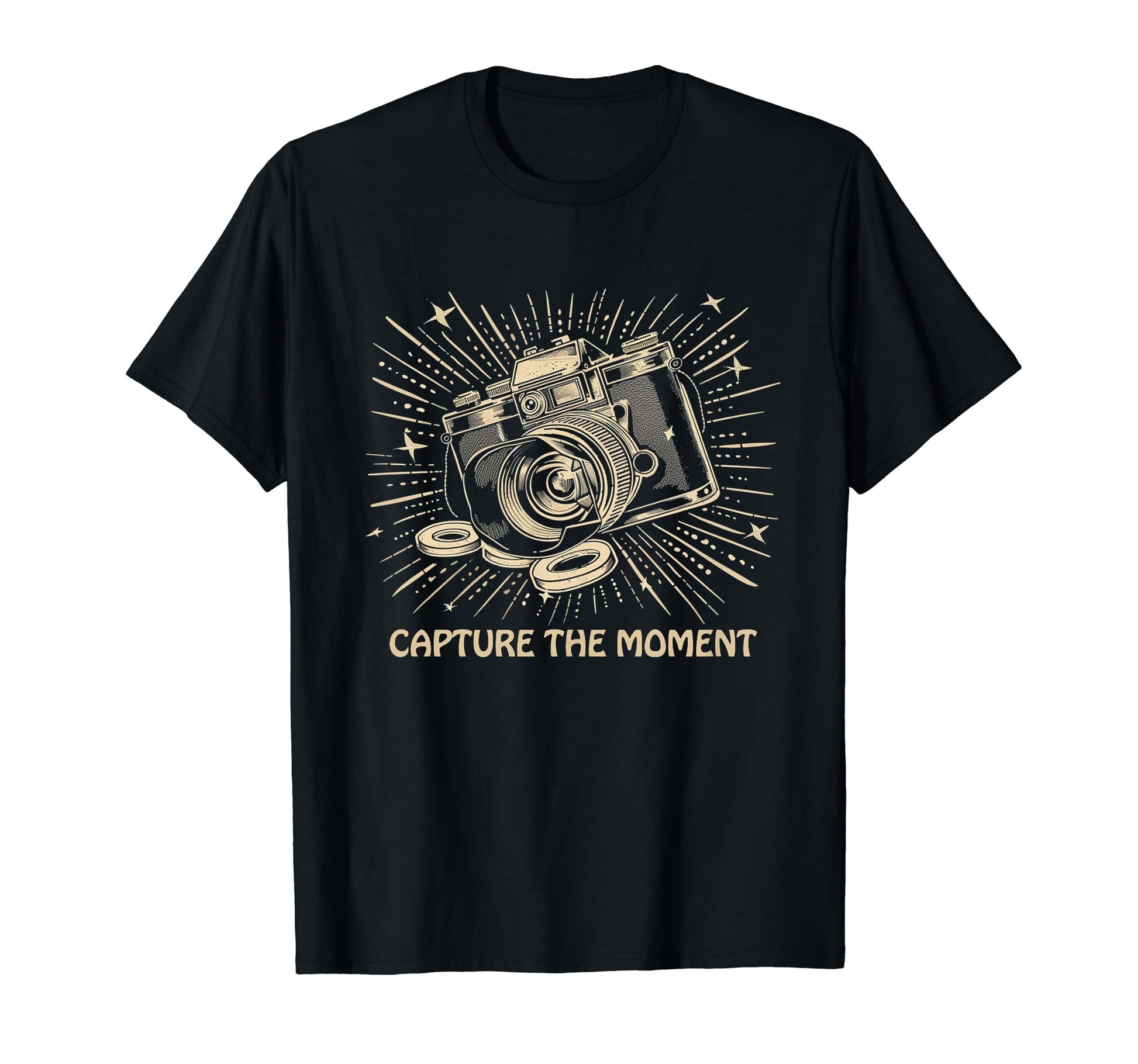 Capture Moment Camera Photography Art T-Shirt - Unique Graphic Unisex - T-Shirt, Sweatshirt, Hoodie