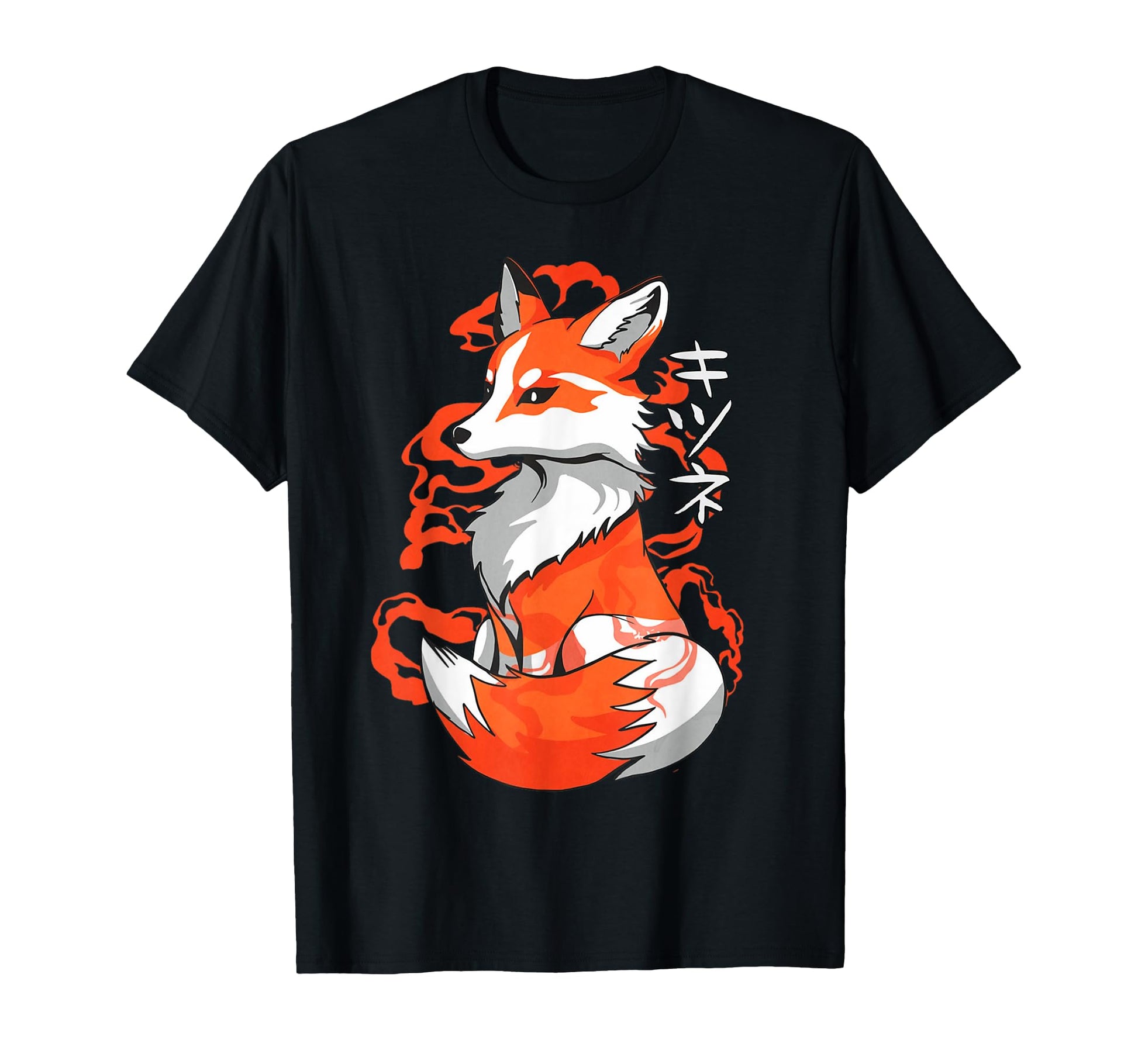 Fox Japanese Art Aesthetic T-Shirt - Casual Everyday Wear for Adults - T-Shirt, Sweatshirt, Hoodie