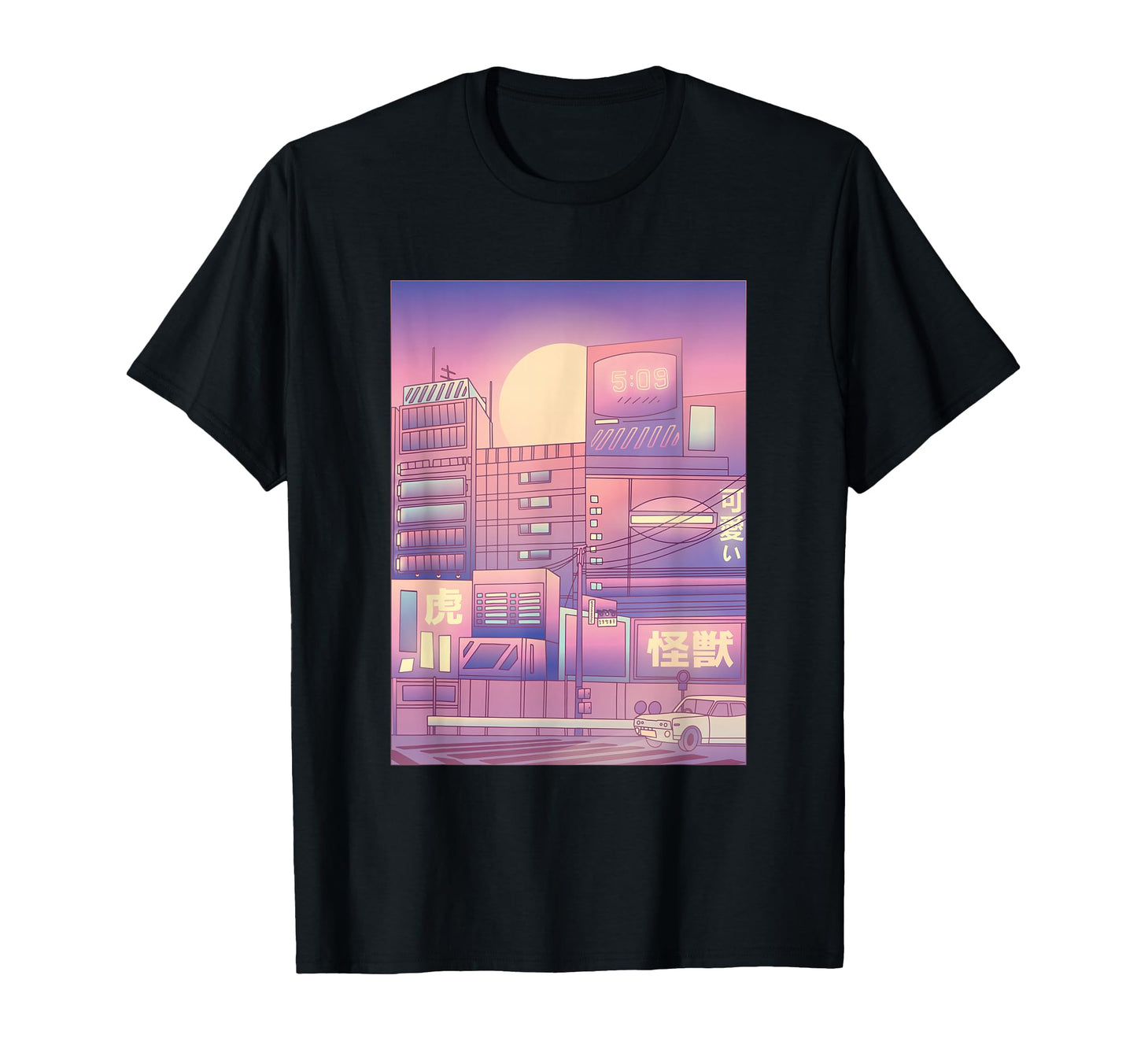 Tokyo City Lofi Sunset Nostalgia T-Shirt - Unique Graphic Men Women - T-Shirt, Sweatshirt, Hoodie