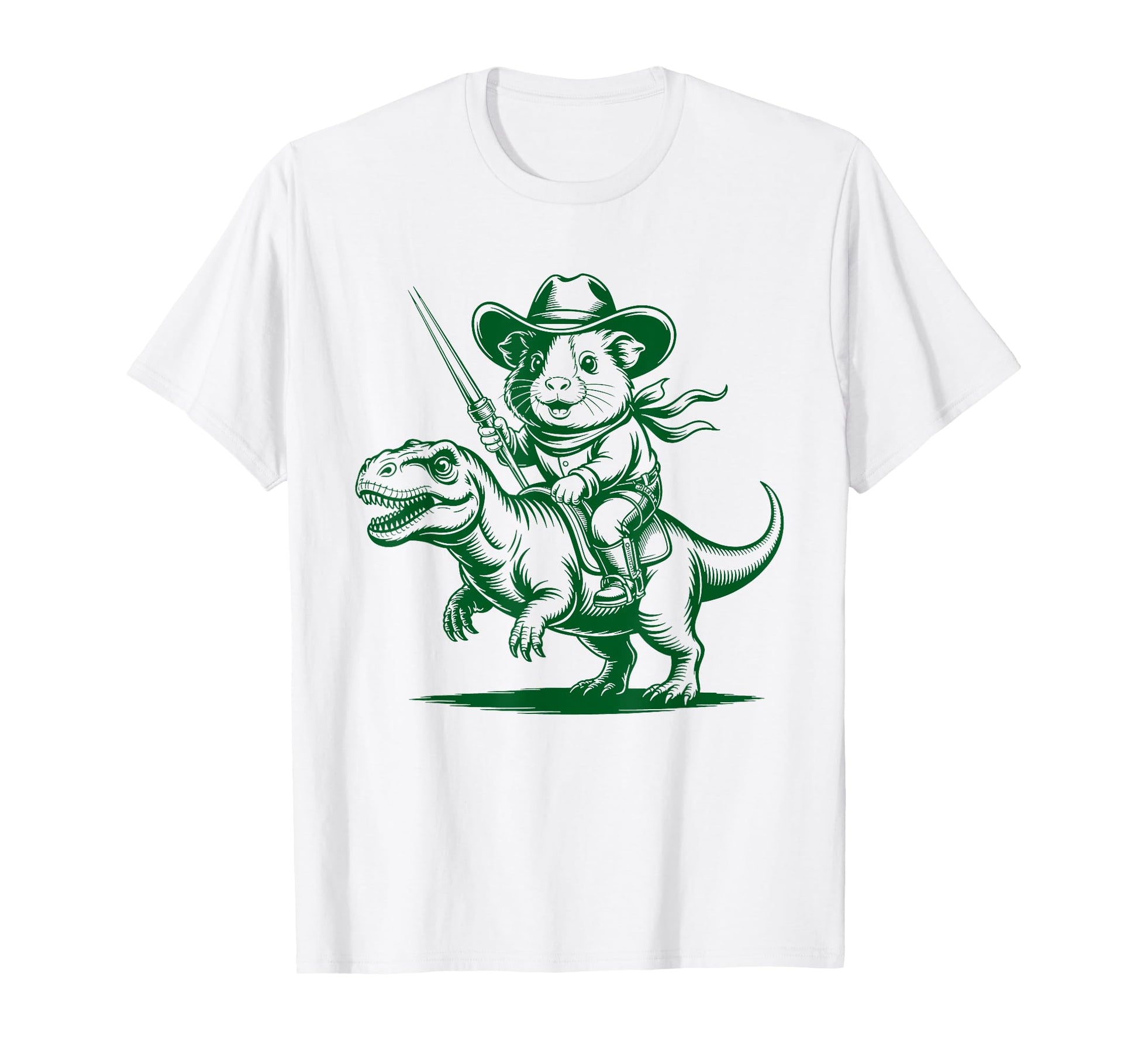 Guinea Pig Cowboy Dinosaur Accessoires T-Shirt - Novelty Apparel Unisex - T-Shirt, Sweatshirt, Hoodie