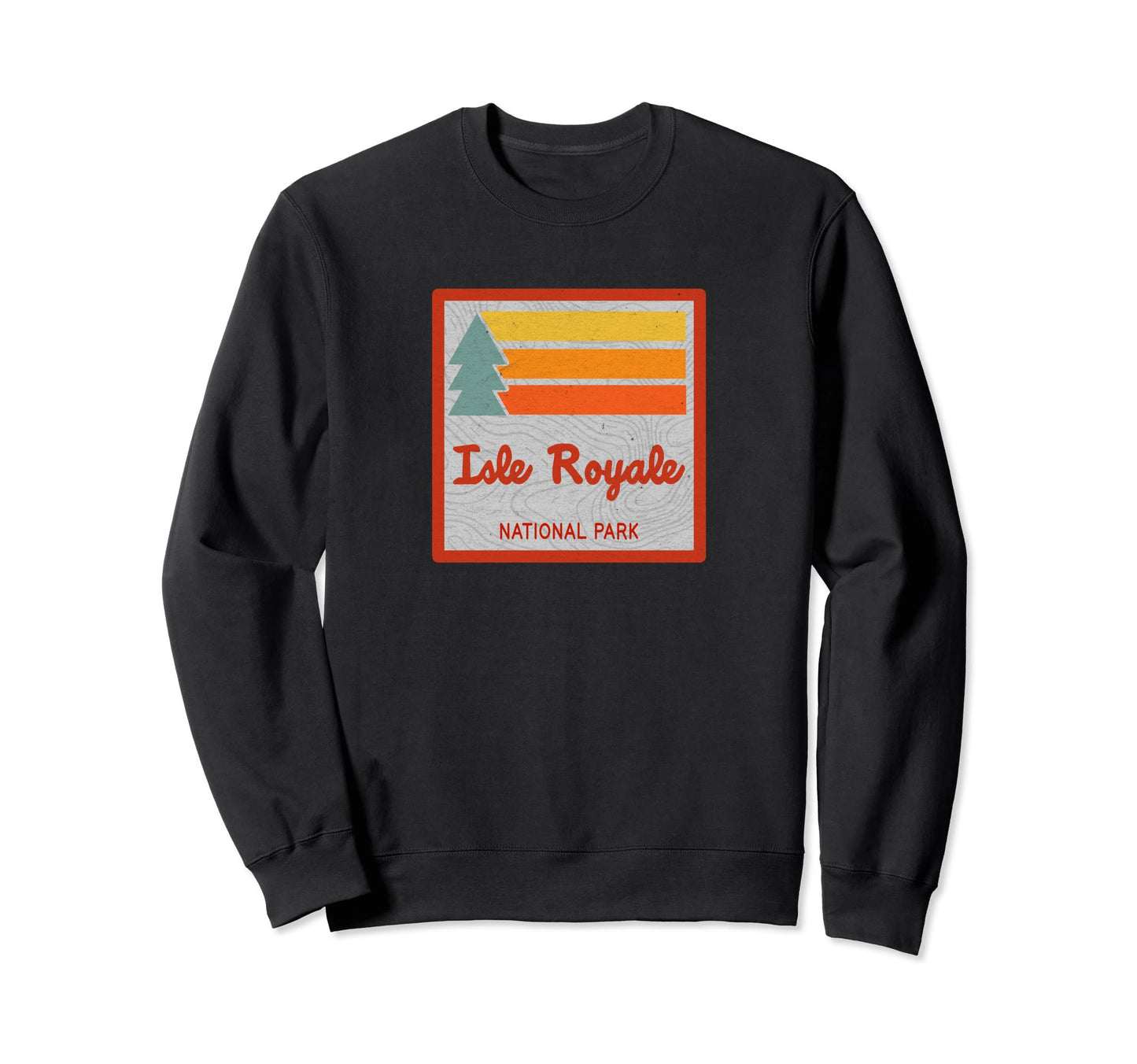 Isle Royale National Park Stripes Sweatshirt - Streetwear Style for Adults - T-Shirt, Sweatshirt, Hoodie
