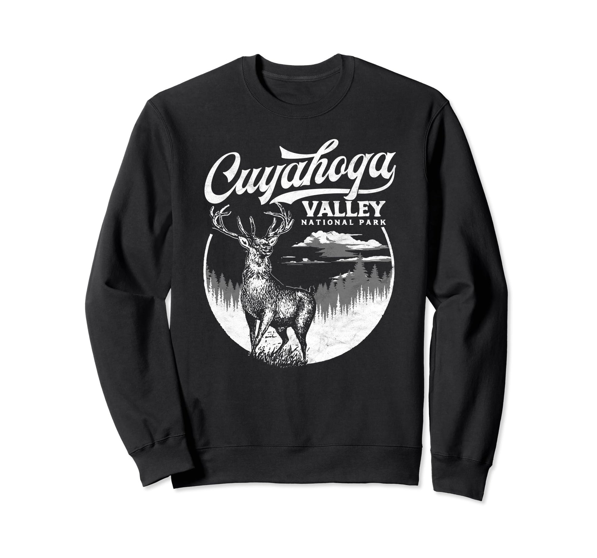 Cuyahoga Valley National Park Stag Sweatshirt - Trendy Graphic for Adults - T-Shirt, Sweatshirt, Hoodie