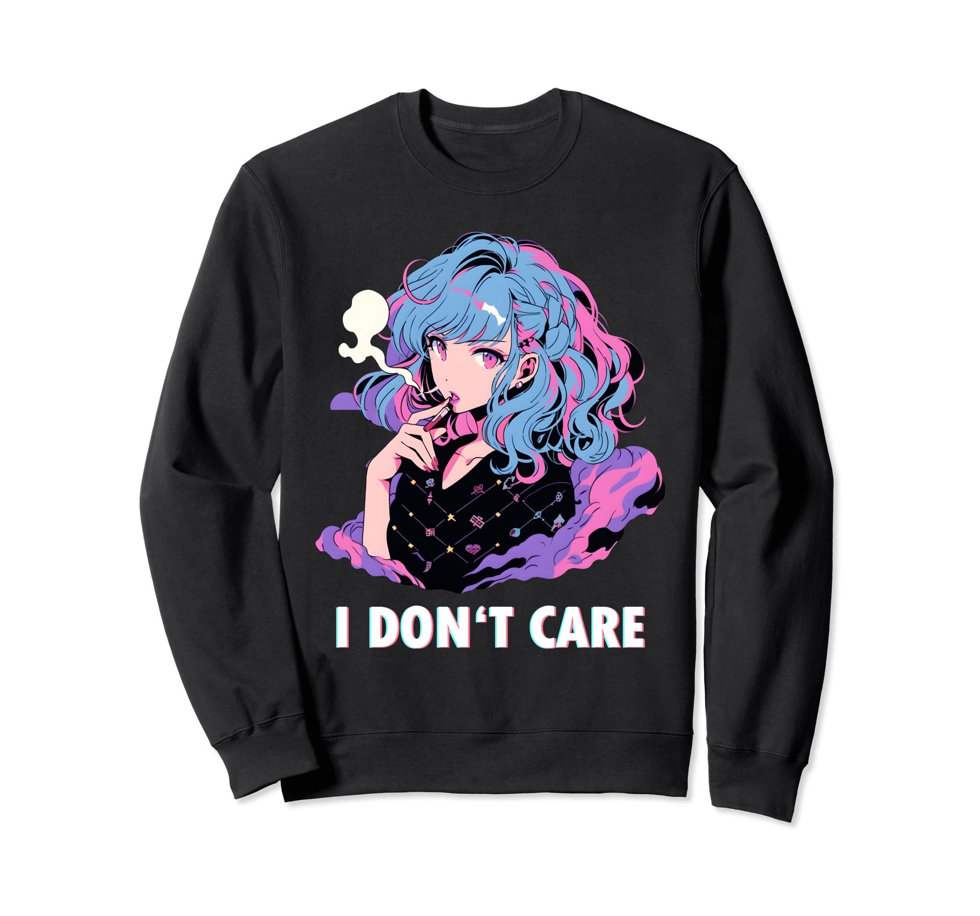 Aesthetic Vaporwave Sad Face Sweatshirt - Streetwear Style Men Women - T-Shirt, Sweatshirt, Hoodie
