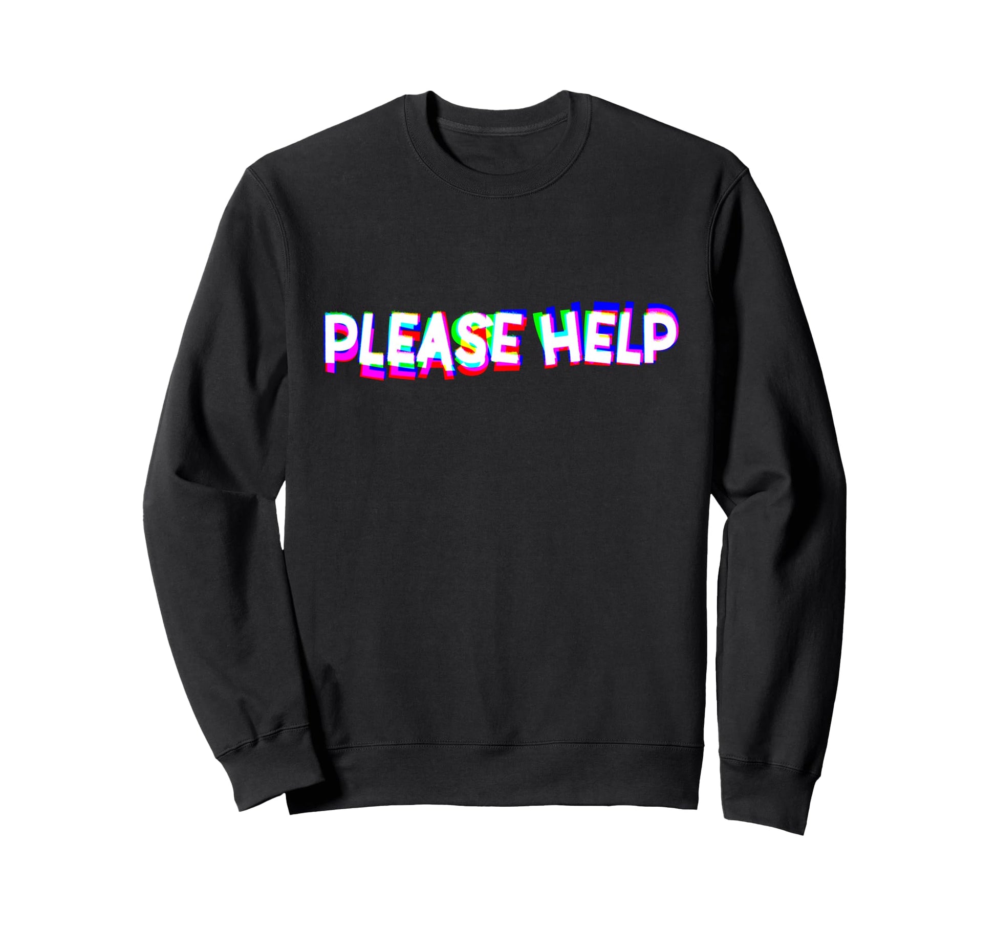 Please Help Vaporwave Aesthetic Sweatshirt - Custom Art Print Unisex - T-Shirt, Sweatshirt, Hoodie