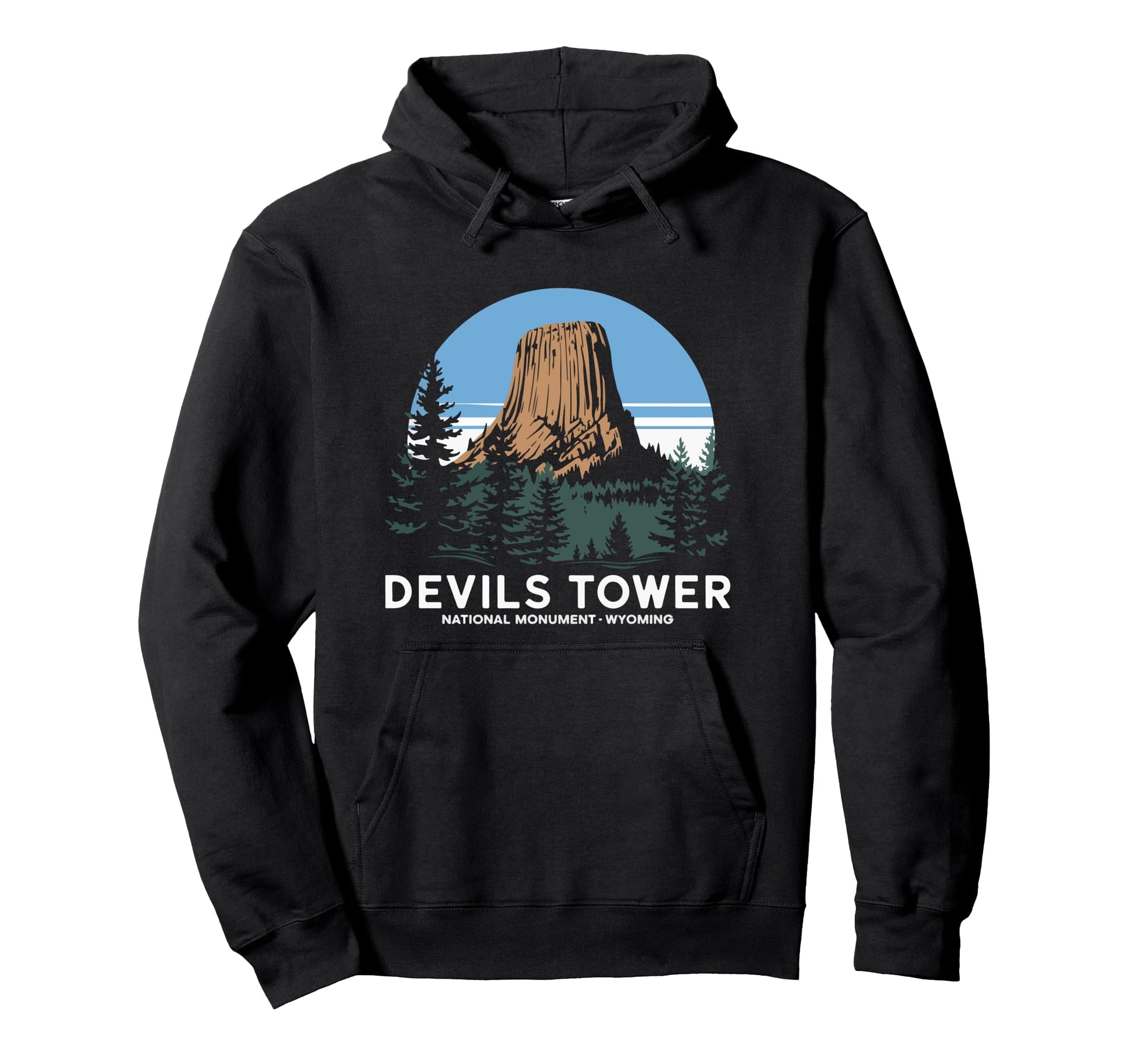 Devils Tower National Monument Hoodie - Casual Everyday Wear for Adults - T-Shirt, Sweatshirt, Hoodie