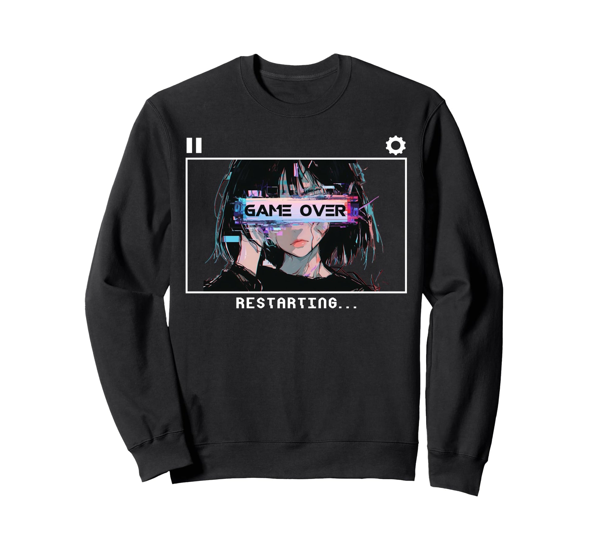 Game Over Restarting Sad Sweatshirt - Casual Everyday Wear Unisex - T-Shirt, Sweatshirt, Hoodie