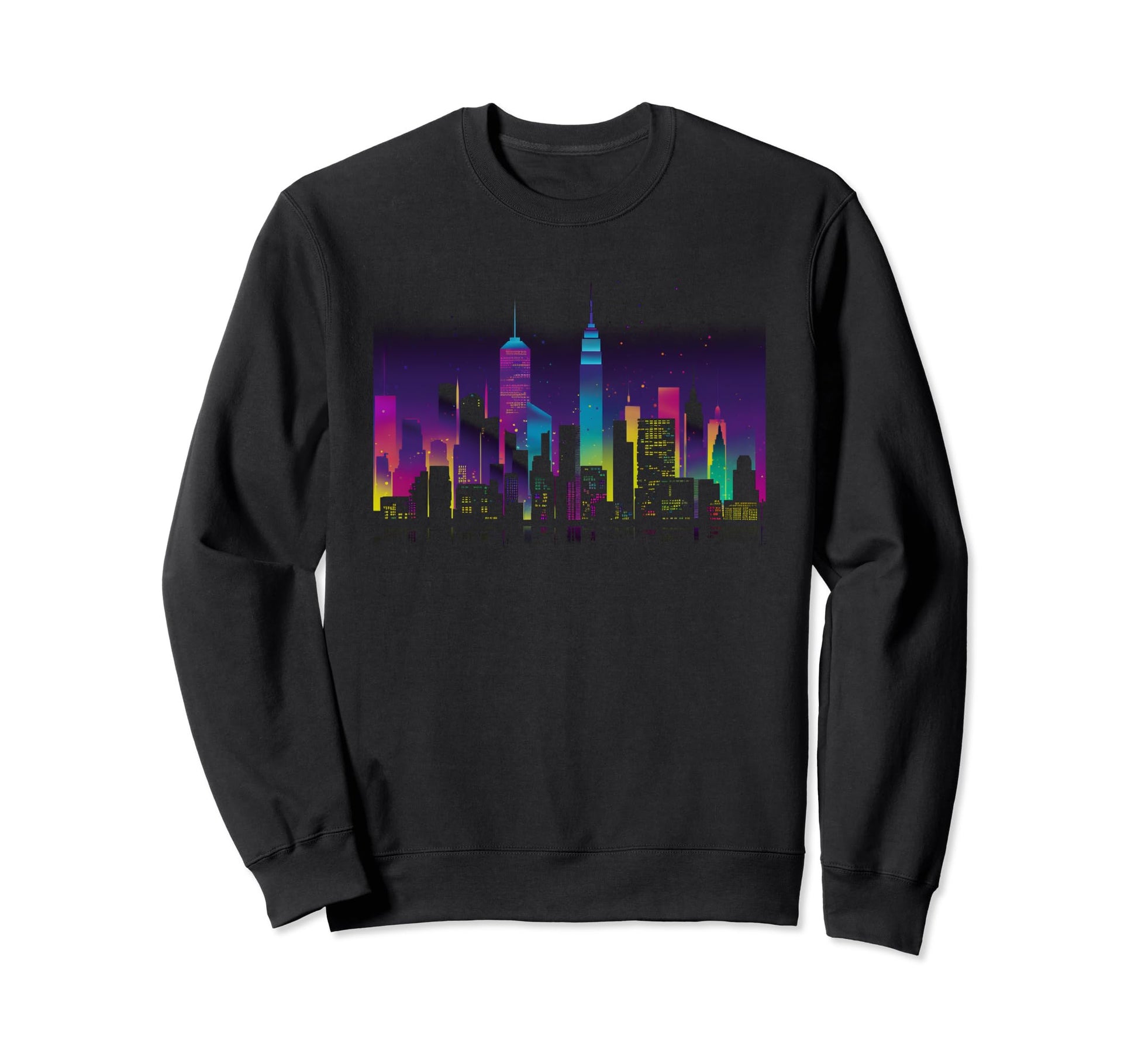 Aesthetic Vaporwave City 80S Sweatshirt - Unique Graphic for Adults - T-Shirt, Sweatshirt, Hoodie