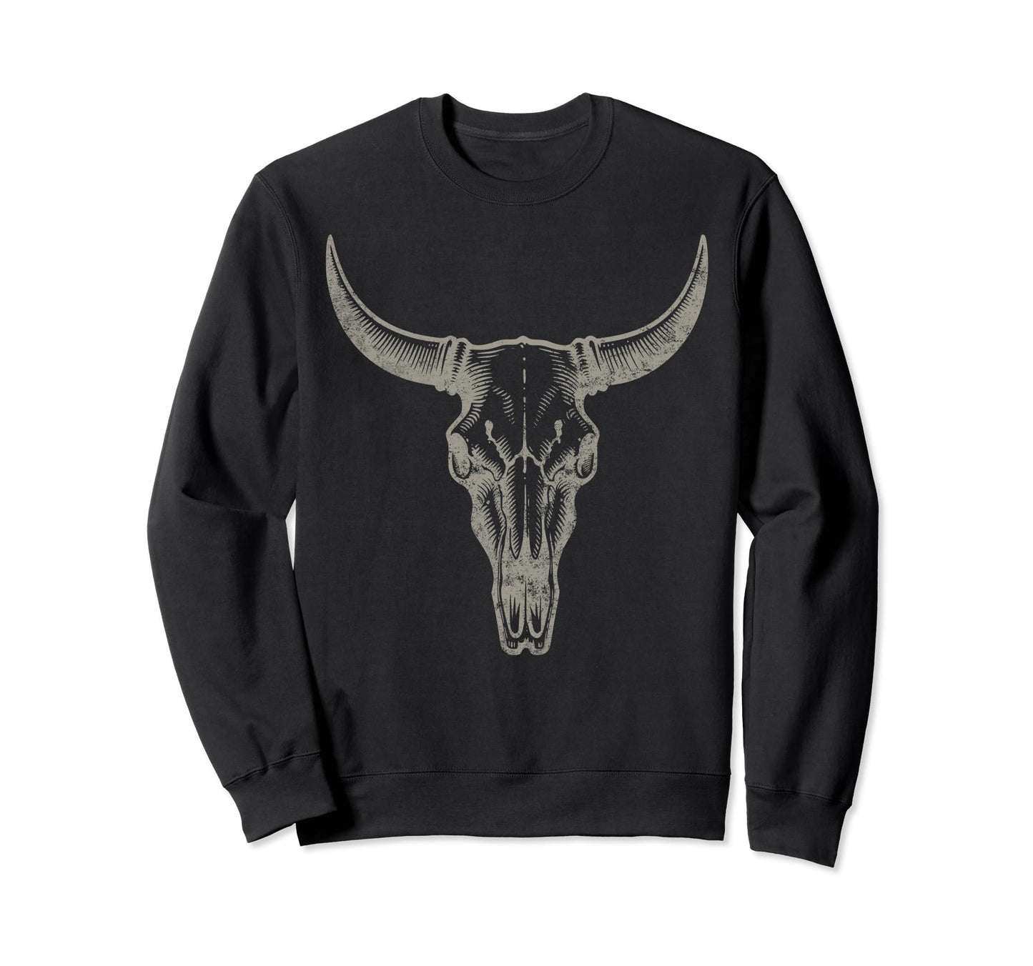 Cowgirl Cowboy Western Cow Skull Sweatshirt - Fun Novelty Design Unisex - T-Shirt, Sweatshirt, Hoodie