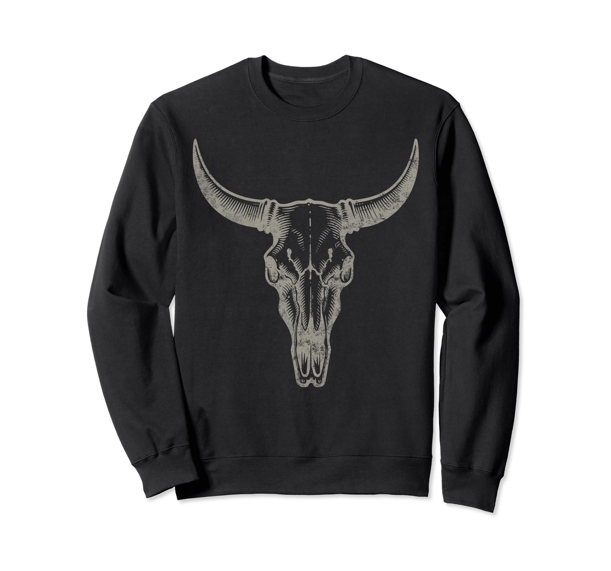 Cowgirl Cowboy Western Cow Skull Sweatshirt - Fun Novelty Design Unisex - T-Shirt, Sweatshirt, Hoodie
