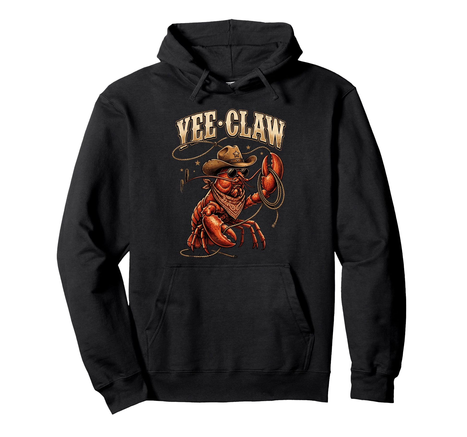 Yee Claw Western Country Cowboy Hoodie - Casual Everyday Wear Unisex - T-Shirt, Sweatshirt, Hoodie