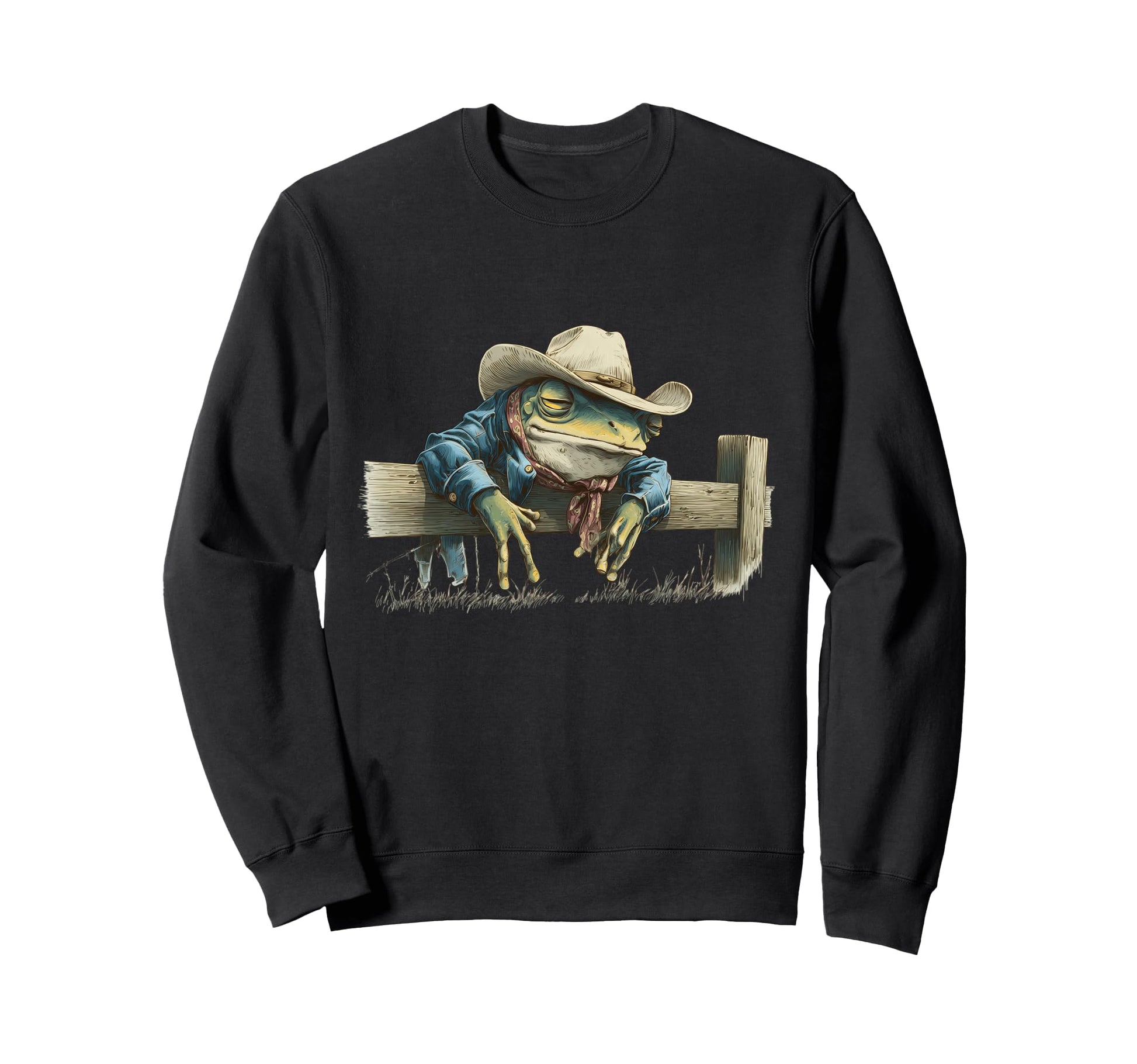 Frog Cowboy Rodeo Cowgirl Toad Sweatshirt - Custom Art Print for Adults - T-Shirt, Sweatshirt, Hoodie