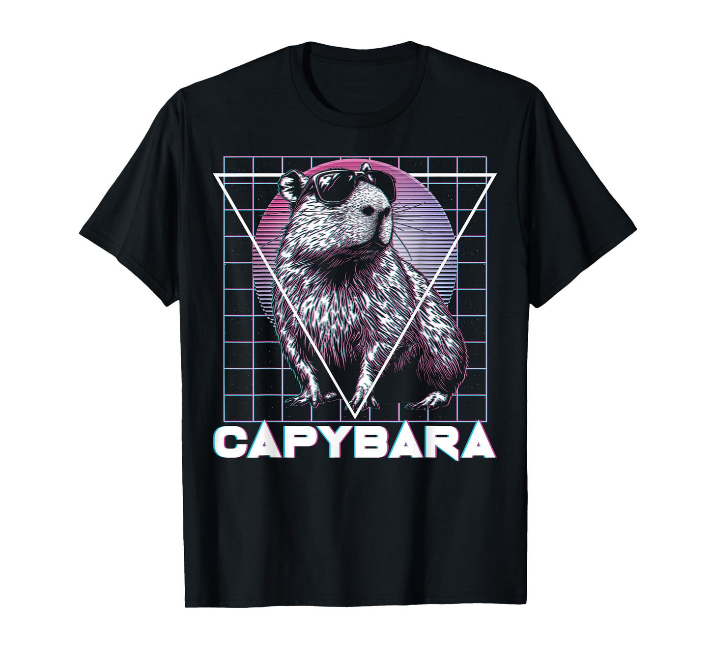 Capybara Capibara Sunglasses T-Shirt - Custom Art Print Men Women - T-Shirt, Sweatshirt, Hoodie
