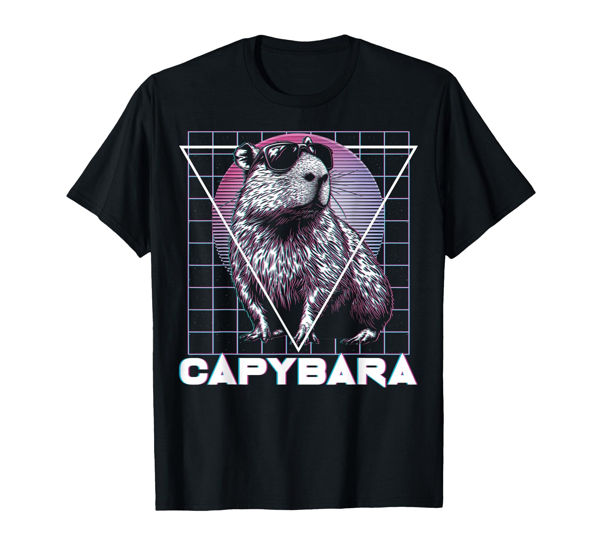 Capybara Capibara Sunglasses T-Shirt - Custom Art Print Men Women - T-Shirt, Sweatshirt, Hoodie
