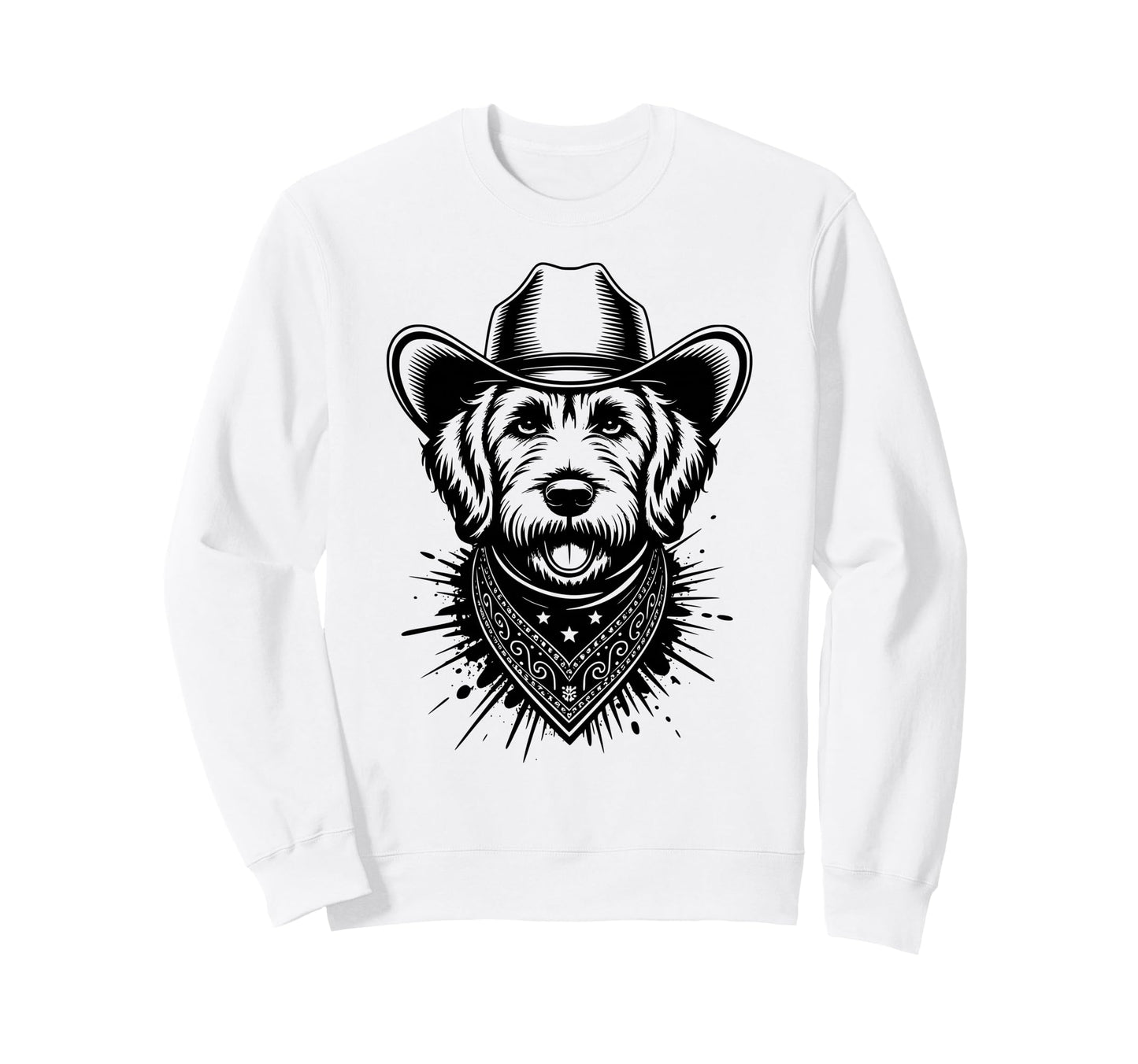 Goldendoodle Cowboy Western Hat Sweatshirt - Fun Novelty Design for Adults - T-Shirt, Sweatshirt, Hoodie