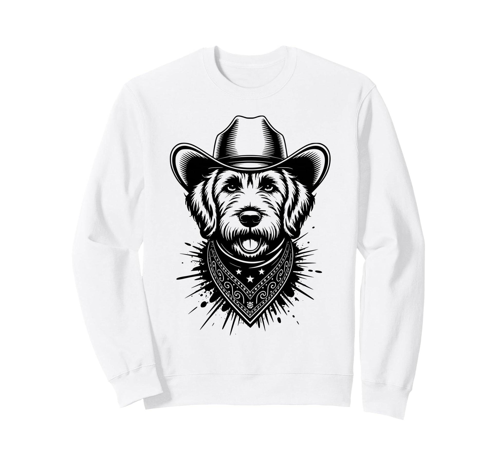 Goldendoodle Cowboy Western Hat Sweatshirt - Fun Novelty Design for Adults - T-Shirt, Sweatshirt, Hoodie
